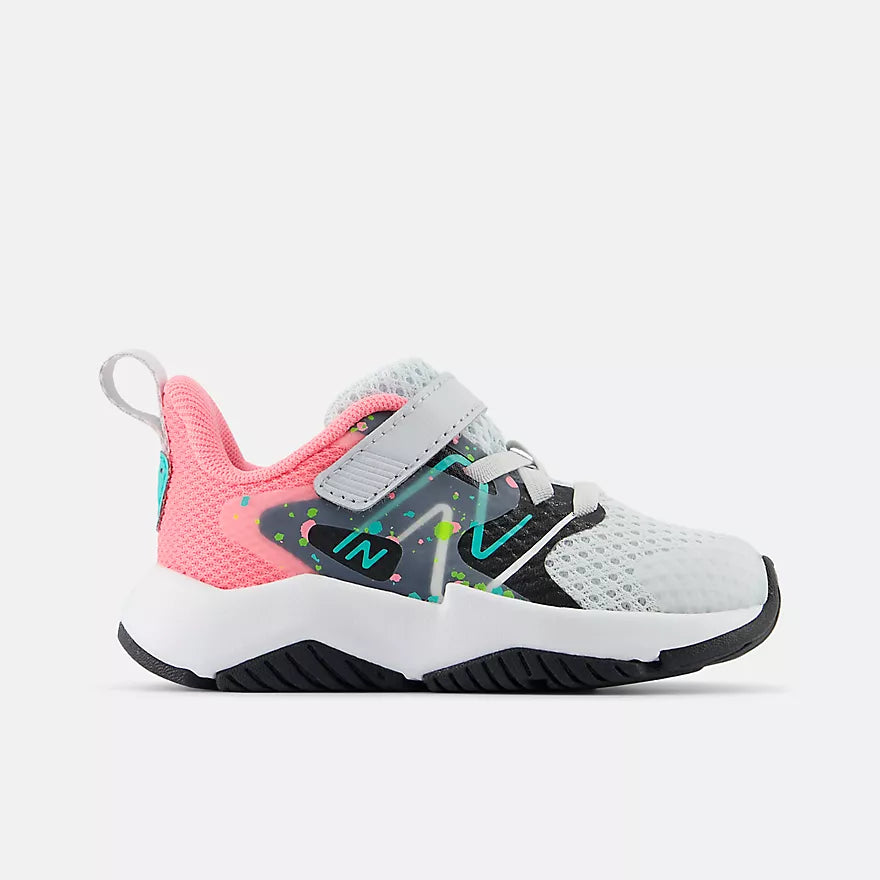 New Balance Quartz Grey & Pink Rave Run V2 Toddler Sneakers - Lightweight Running Shoes for Kids, Comfortable Walking Shoes for Toddlers - Perfect for Playground, Preschool & Daily Activities