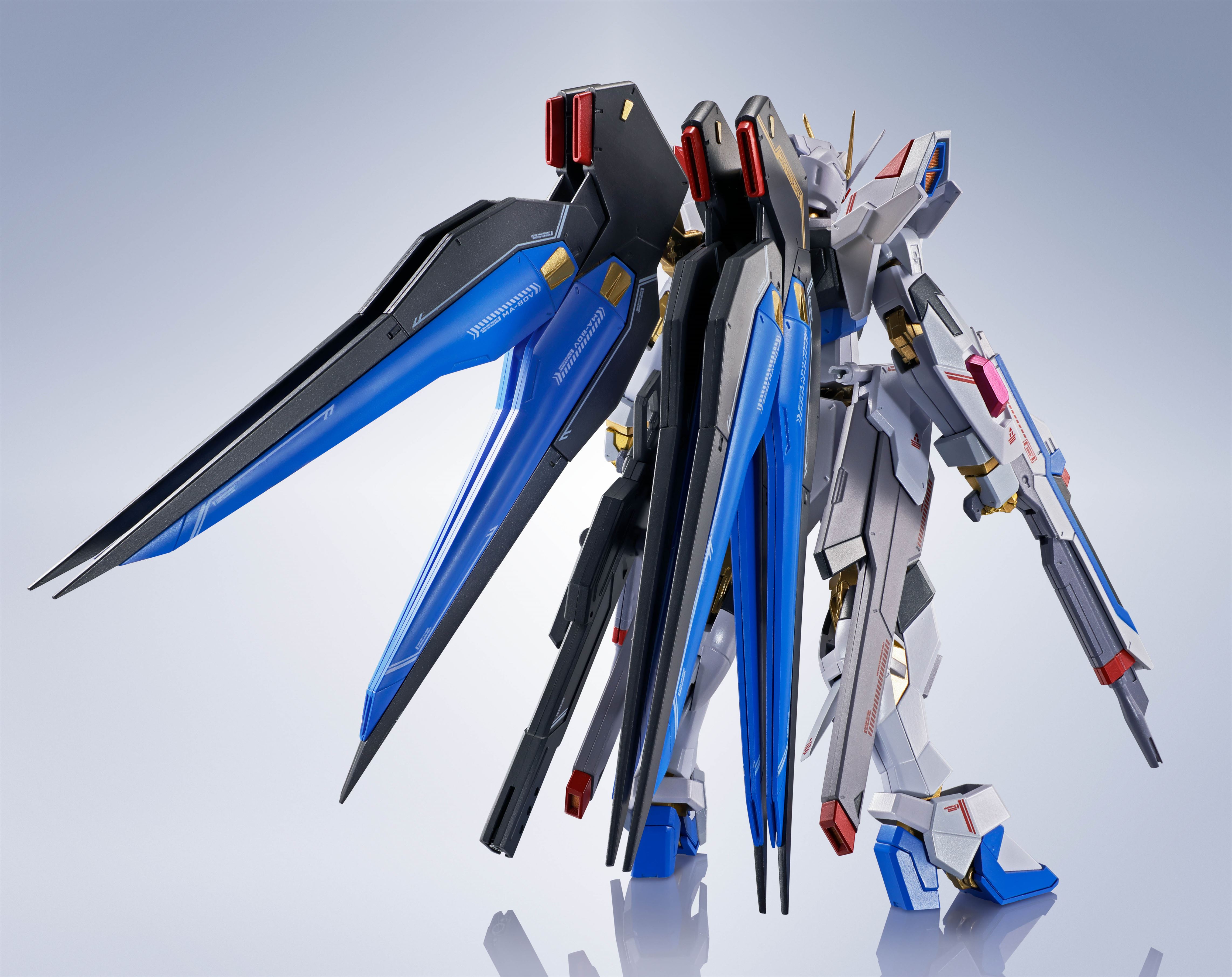 Bandai Metal Robot Spirits Gundam SEED Freedom ZGMF/A-262B Strike Freedom Gundam Type II Action Figure - Collectible Anime Model Kit for Display & Gundam Battles