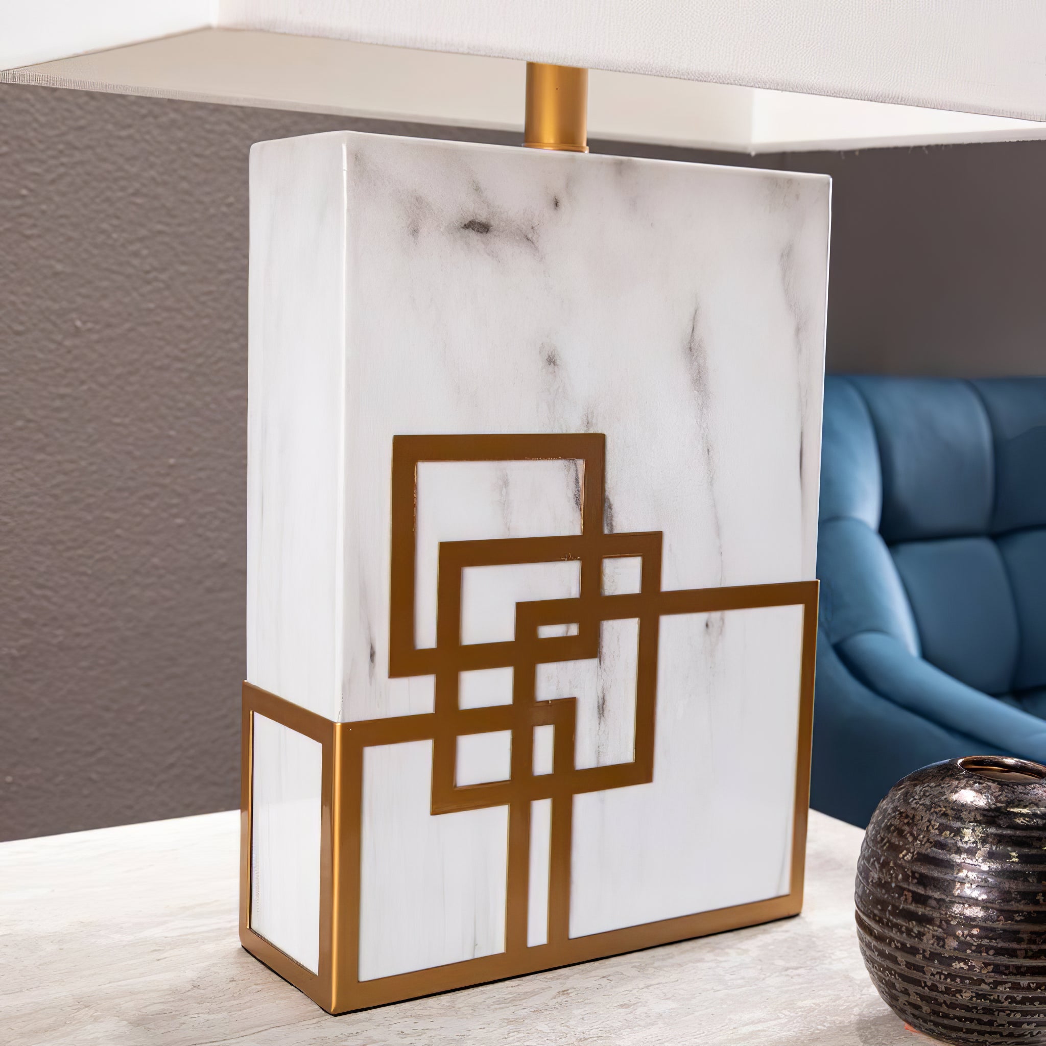 Loyden Modern Table Lamp - Stylish Bedside & Desk Lighting for Home Office, Living Room & Bedroom Decor - Energy Efficient LED Light with Touch Control & USB Port