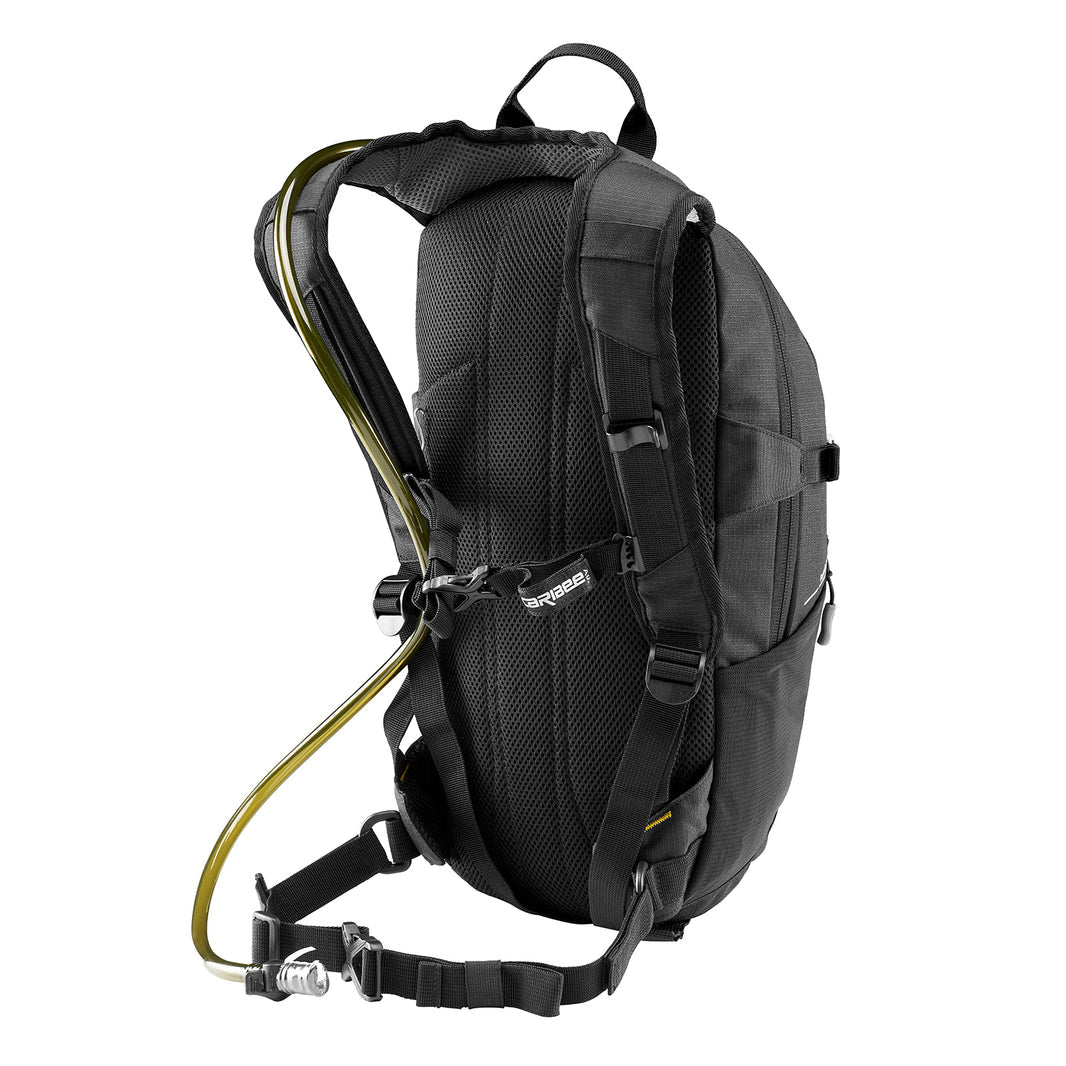 Caribee Razorbill Two 2L Hydration Backpack 18L - Lightweight Hiking Daypack for Outdoor Adventures, Camping & Travel - Black