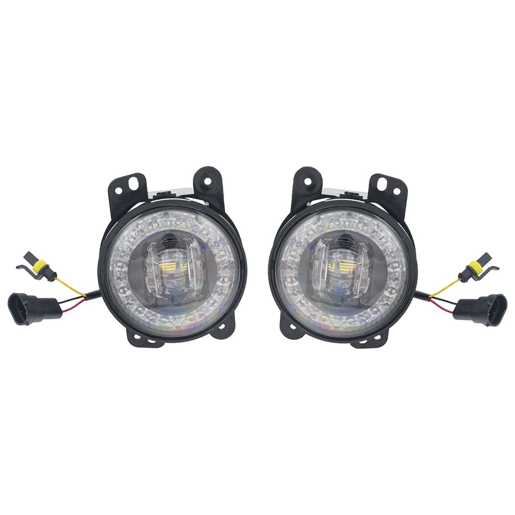 2005-2008 Dodge Magnum LED Fog Lights with Angel Eye - Left & Right Side Replacement - Enhances Visibility for Night Driving & Bad Weather Conditions