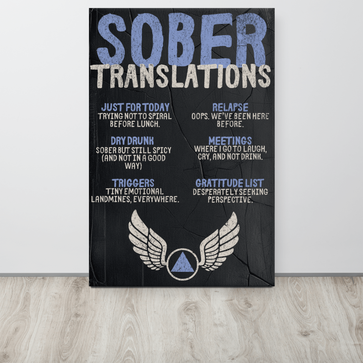 Sober Translations Vol. 2 - Minimalist Thin Canvas Wall Art for Living Room, Bedroom & Office Decor | Modern Abstract Painting for Home & Workspace