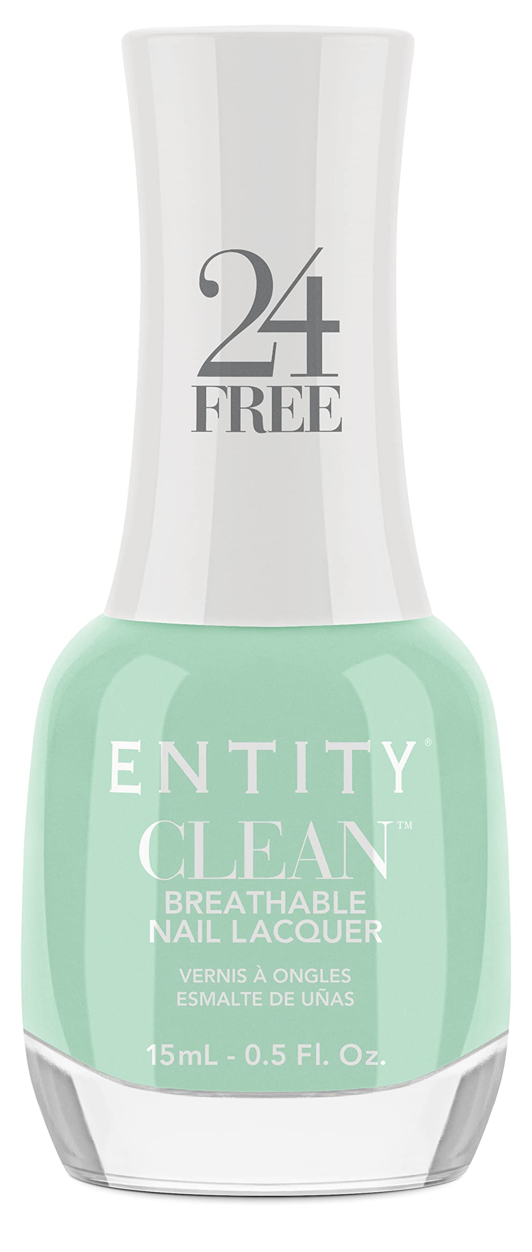 Entity Clean Green Breathable Nail Polish - 0.5 oz Vegan, Cruelty-Free & Halal Certified with Biotin - Non-Toxic Nail Lacquer for Healthy Nails - Perfect for Everyday Wear, Salon-Quality Manicures & Special Occasions