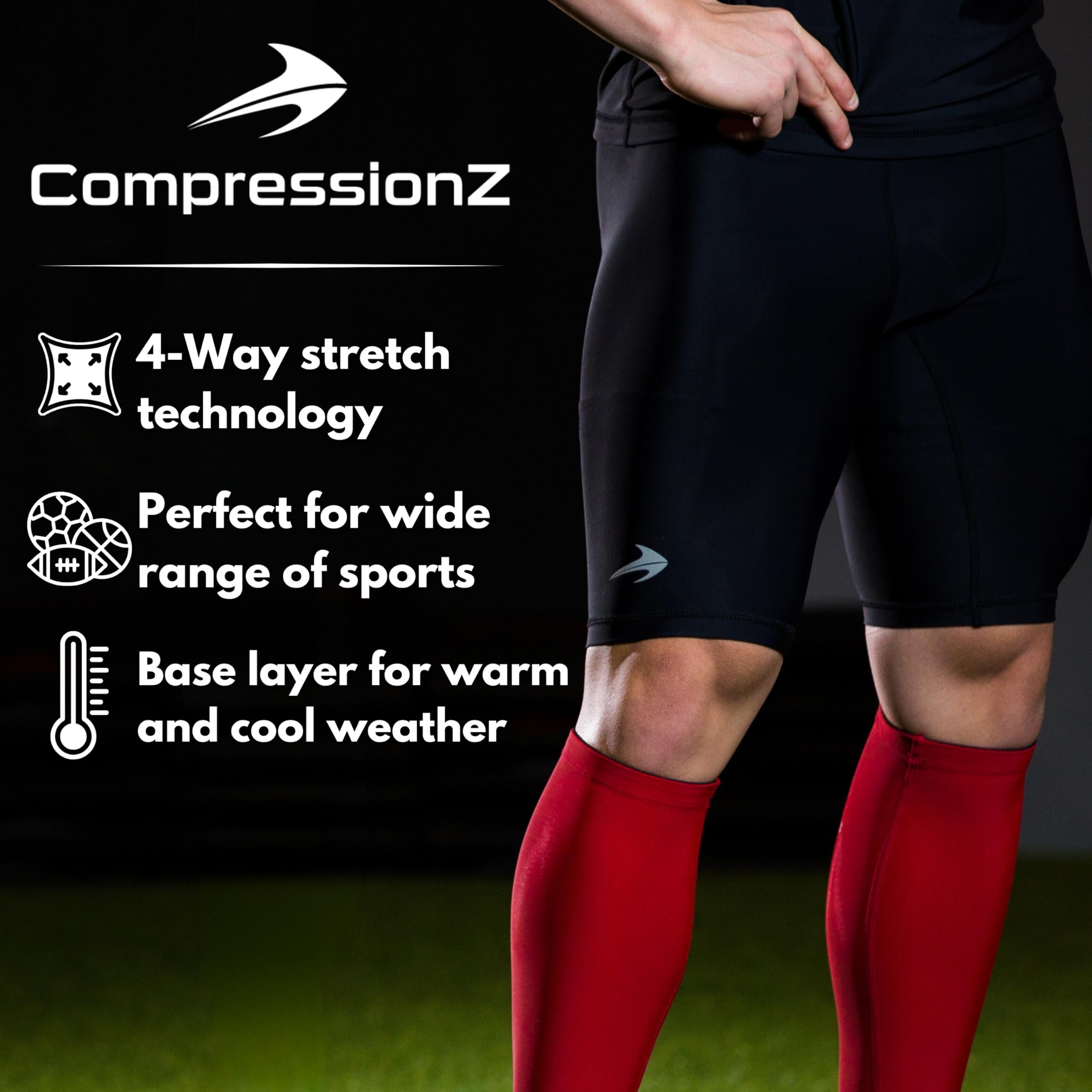 Men's Compression Shorts for Biking, Running & Workouts - Breathable Athletic Underwear for Sports & Gym Training
