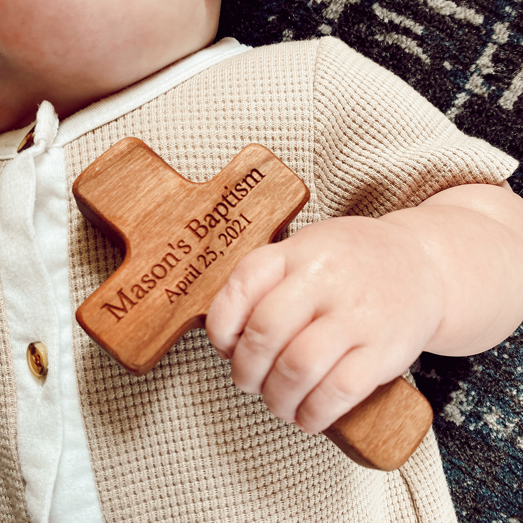 Natural Wooden Baby Rattle Toy - Handmade Organic Teether for Infants 0-12 Months | Perfect for Sensory Play, Early Development & Baby Shower Gifts