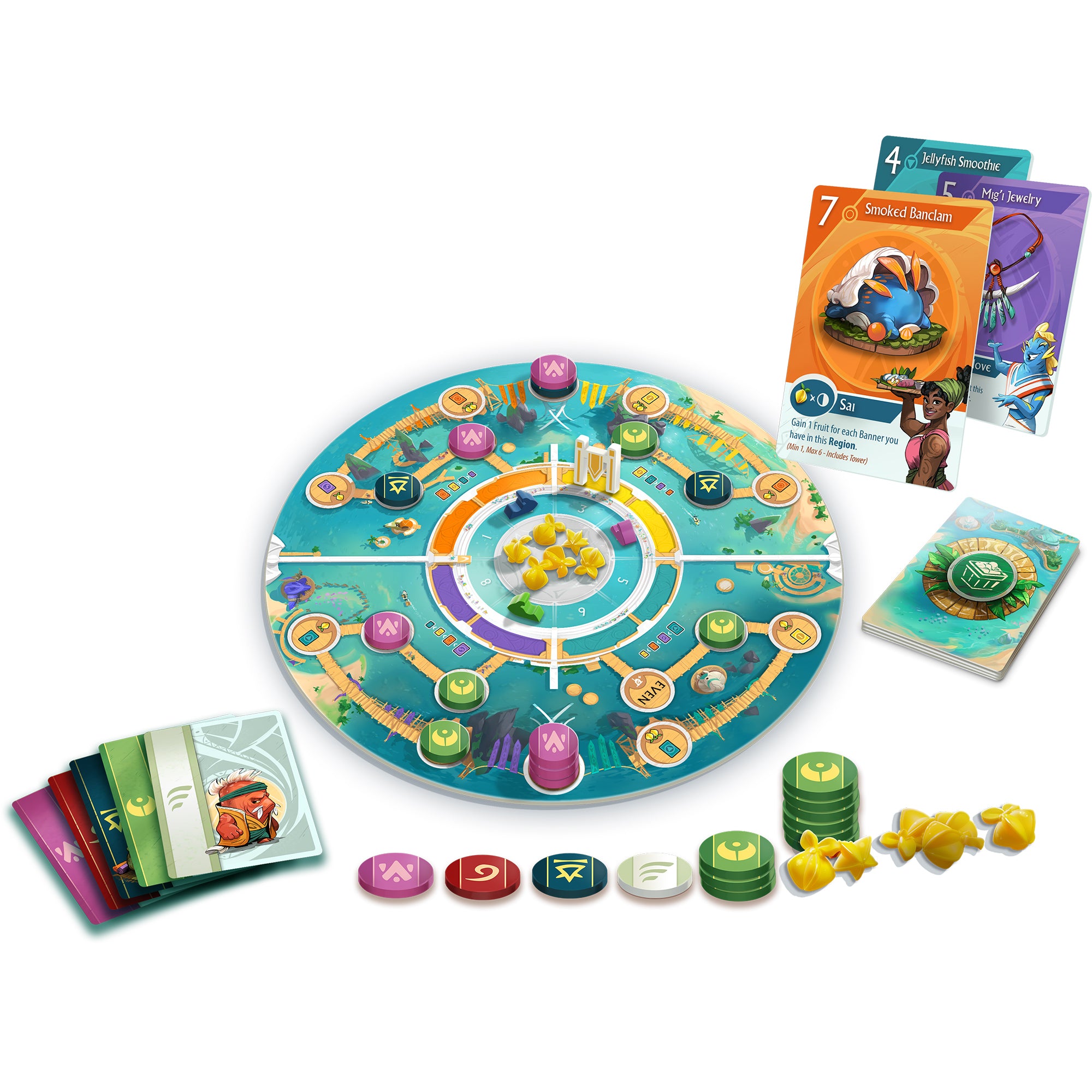 Tidal Blades: Banner Festival Board Game - Strategic Adventure Game for Adults & Teens - Perfect for Game Nights & Family Gatherings