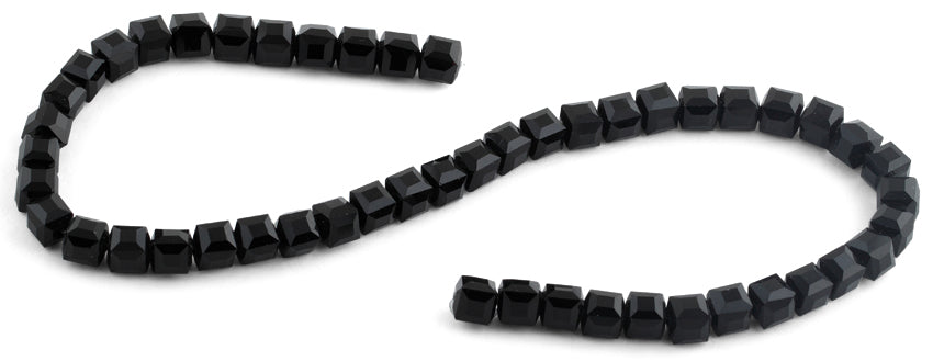 8x8mm Black Square Faceted Crystal Beads for Jewelry Making - DIY Bracelets, Necklaces, Earrings & Home Decor Crafts