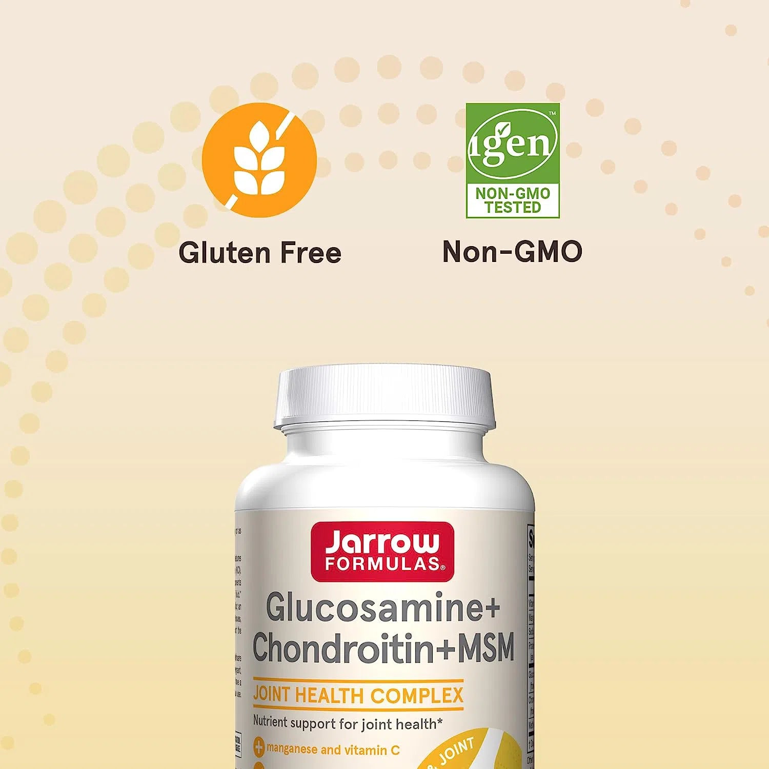 Jarrow Formulas Glucosamine Chondroitin MSM Supplement - Joint Support for Mobility & Flexibility - Ideal for Athletes, Seniors & Active Lifestyles