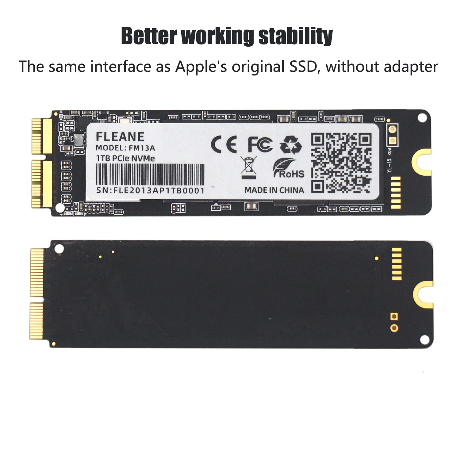 FM13A 256GB NVME SSD Upgrade Kit with DIY Tools - Compatible with MacBook Air A1465 A1466 (2013-2017), MacBook Pro Retina A1398 A1502 (2013-2015), iMac A1418 A1419 (2013-2017) - Perfect for Faster Performance, Storage Expansion & DIY Computer Repair