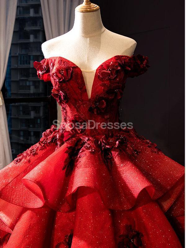 Elegant Off Shoulder Red Ball Gown Long Evening Prom Dress for Women - Formal Party, Homecoming, Wedding Guest Dress - Perfect for Prom Night, Gala Events & Special Occasions