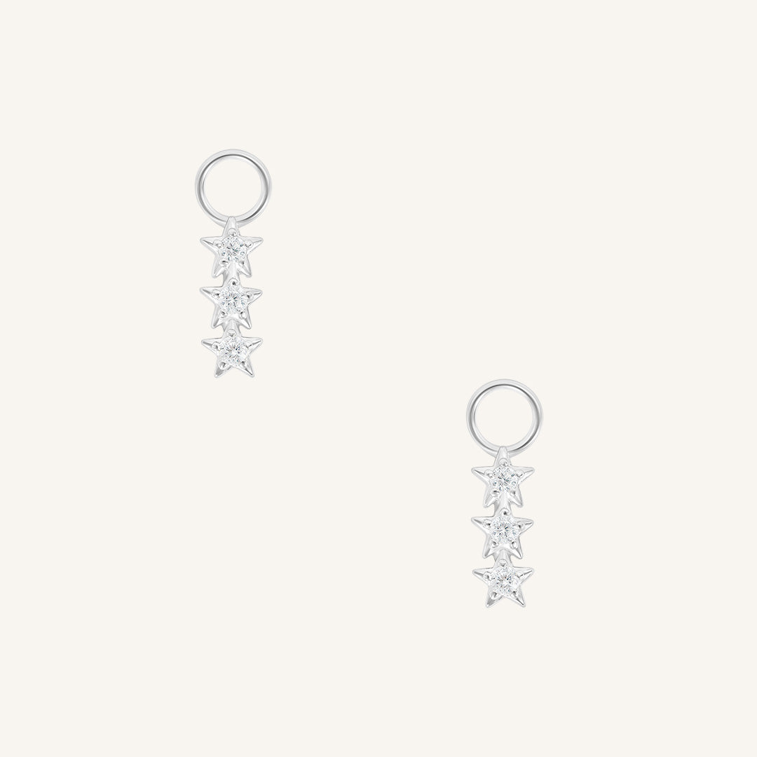 Constellation Hoop Earrings Set of 2 - Zodiac Star Charm Dangle Earrings for Women - Perfect for Date Night & Stargazing