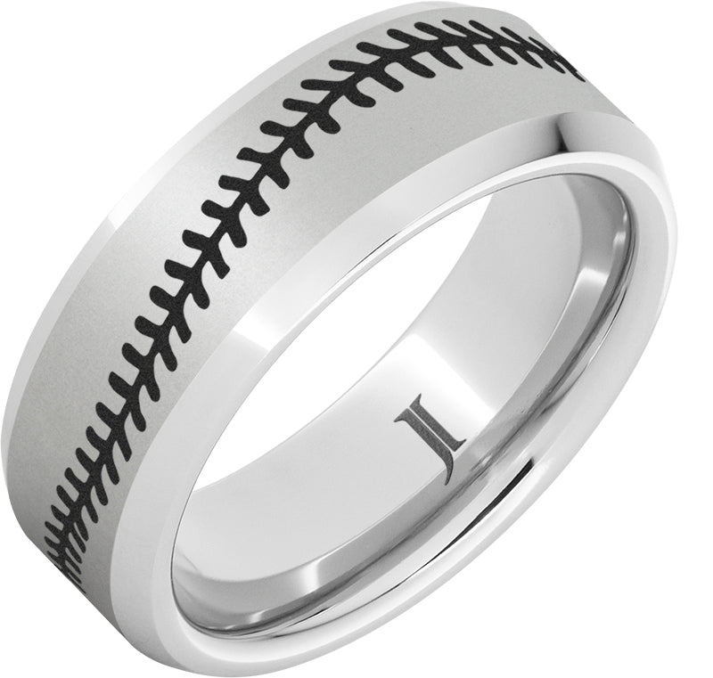 Serinium® Beveled Baseball Ring - National Pastime Collection™ - Perfect for Baseball Fans, Sports Jewelry Gifts & Game Day Accessories
