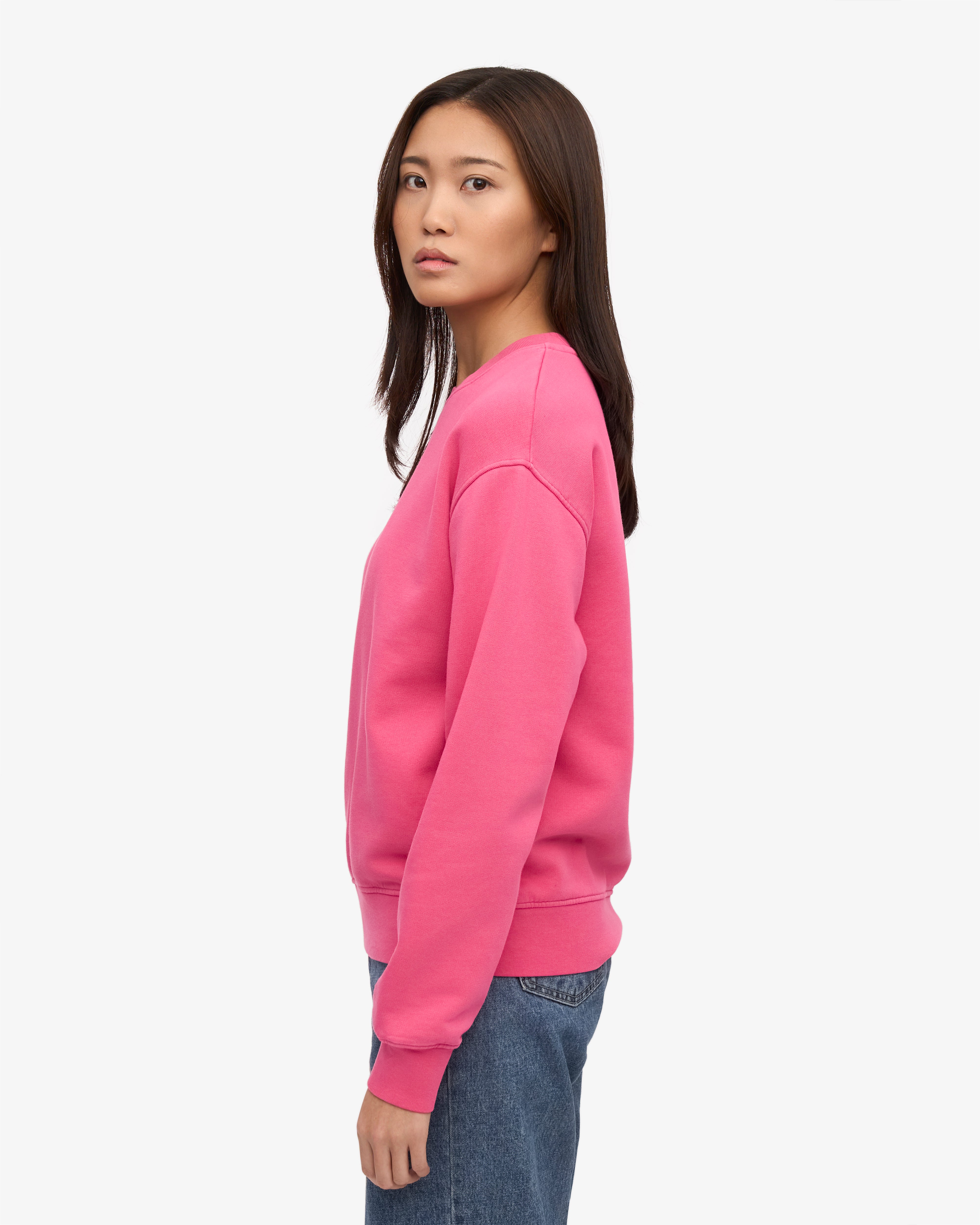 Organic Cotton Women's Classic Crew Neck T-Shirt - Bubblegum Pink | Soft Casual Tee for Everyday Wear, Workouts & Layering