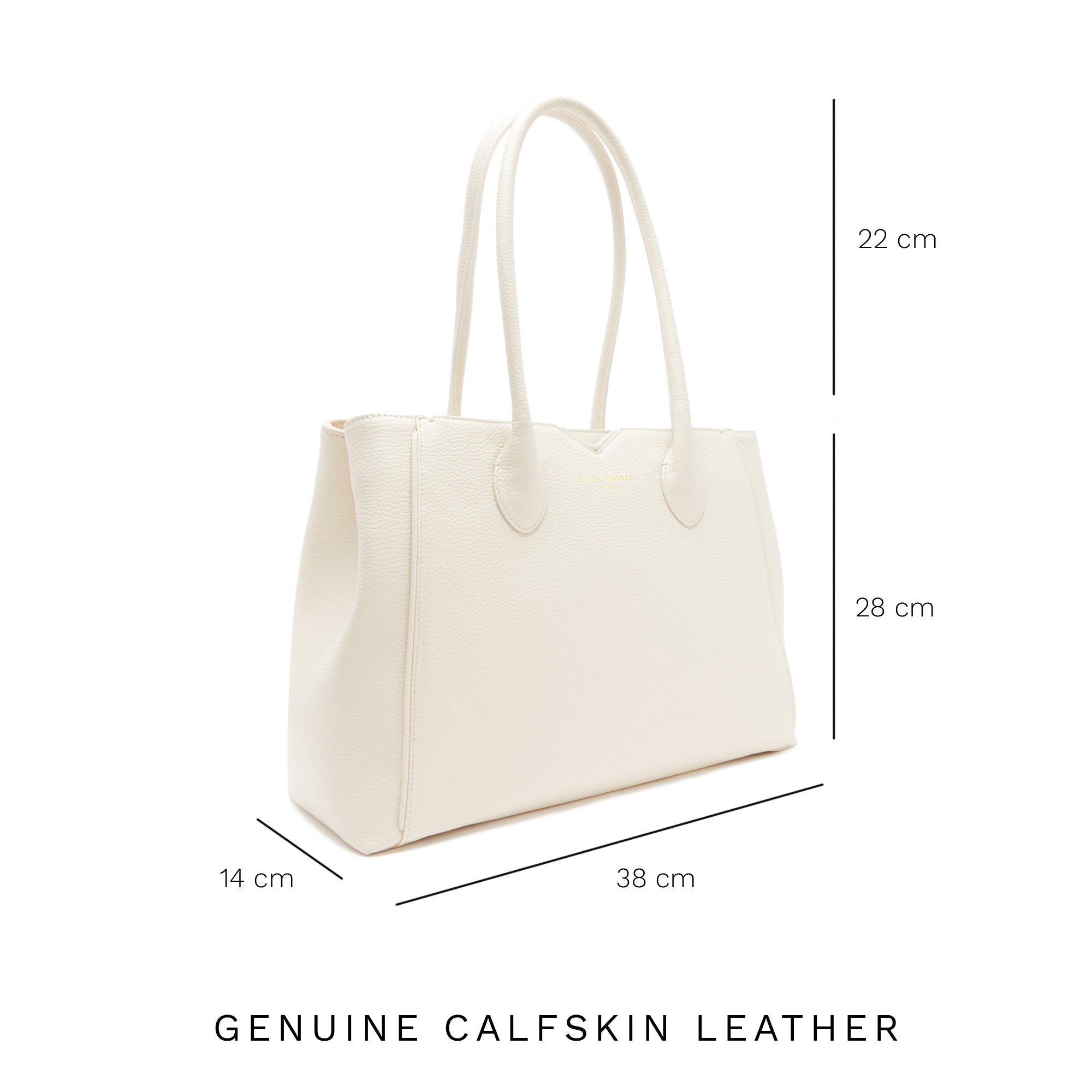 Honoré Cloe Cream Calfskin Leather Handbag for Women - Luxury Designer Purse for Work, Travel & Evening Events