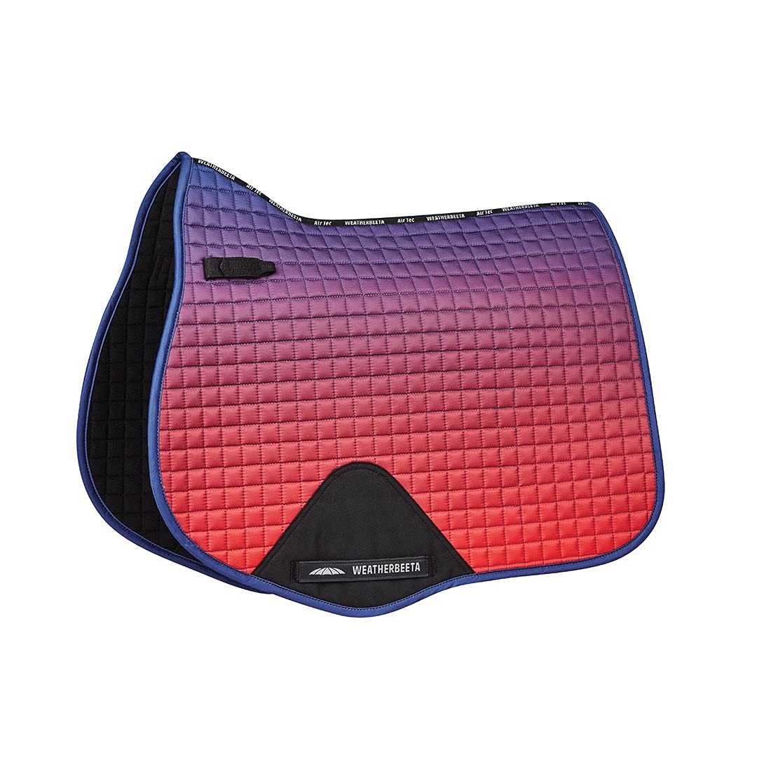 Weatherbeeta Prime Ombre All Purpose Saddle Pad - Sunflower Field Design - Pony Size - Breathable & Comfortable for Equestrian Riding & Training