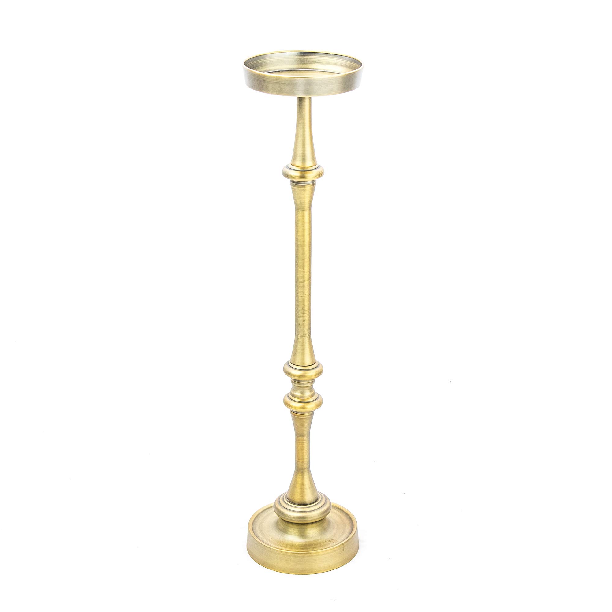Dapper Glam 6-inch Round Martini Side Table Set of 2 - Brass End Tables for Small Spaces, Living Room, Bar & Lounge Decor | Compact Drink Table for Cocktails & Coffee