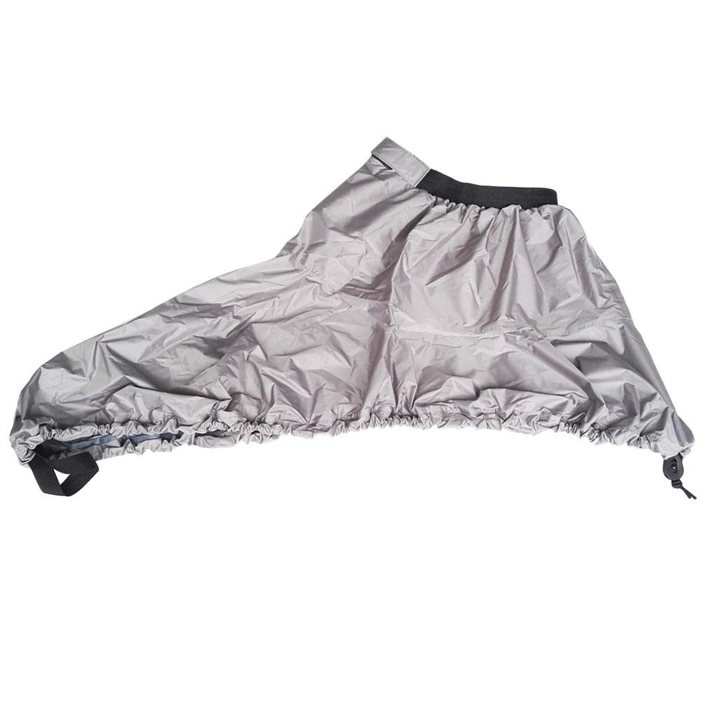 Durable Universal Adjustable Waterproof Kayak Spray Skirt Cover - Fits Most Kayaks (S-XL) - Gray, Large - Ideal for Kayaking, Canoeing & Water Sports in Rough Conditions