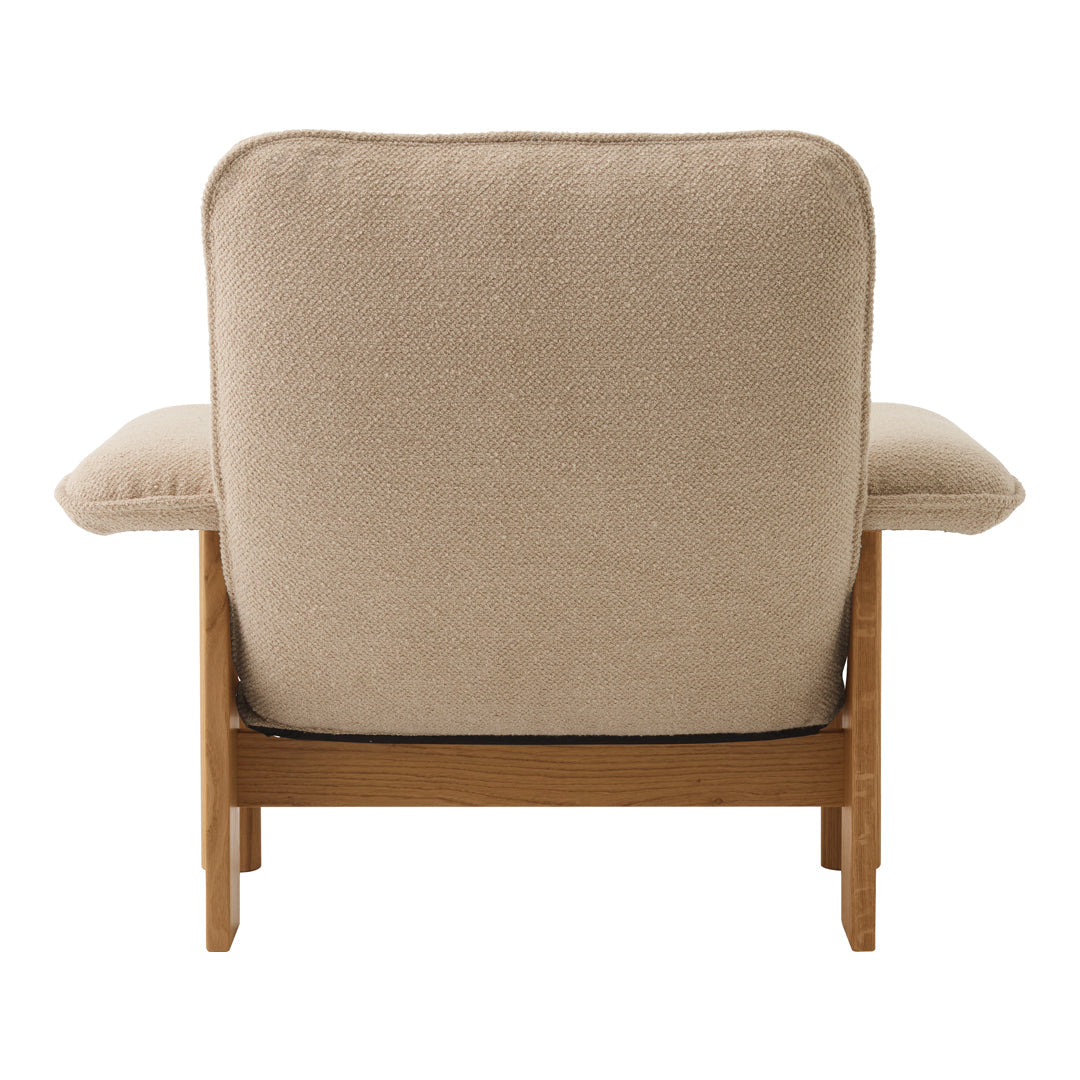Brasilia Lounge Chair - Mid Century Modern Accent Chair for Living Room, Bedroom & Office - Comfortable Upholstered Armchair with Wooden Legs - Perfect for Relaxing, Reading & Lounging