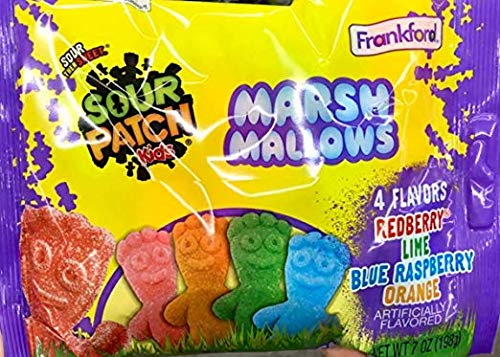 Sour Patch Kids Marshmallows - 7oz Bag (3 Pack) | Sweet & Tangy Candy Treats for Parties, Movie Nights & Snacking