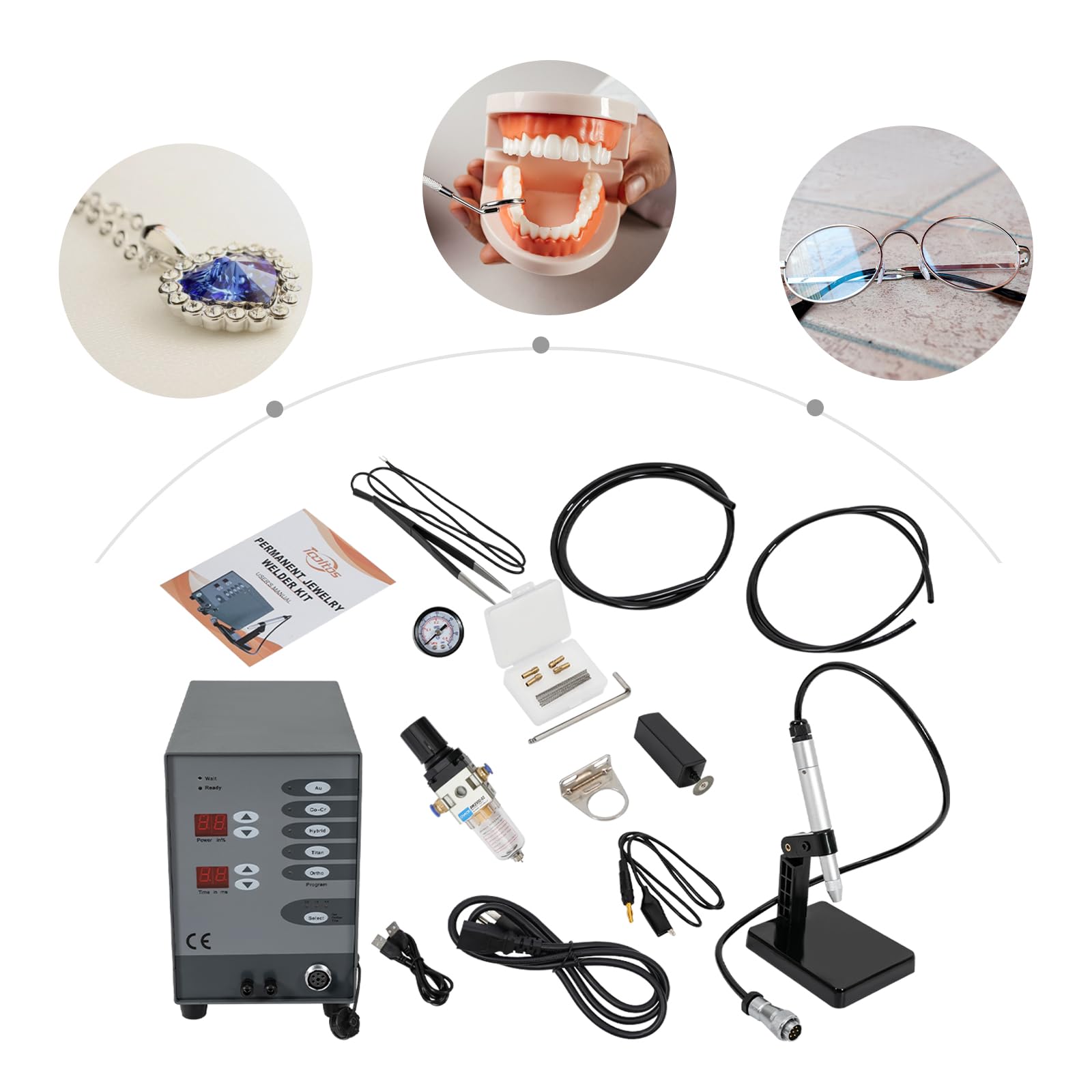 CNC Automatic Spot Welding Machine 110V/60Hz - Pulse Argon Arc Welder for Jewelry Making, Iron Toys & Denture Repair | Precision E-Welding Equipment (Black/Grey) | Ideal for DIY Crafts, Metal Fabrication & Dental Lab Applications