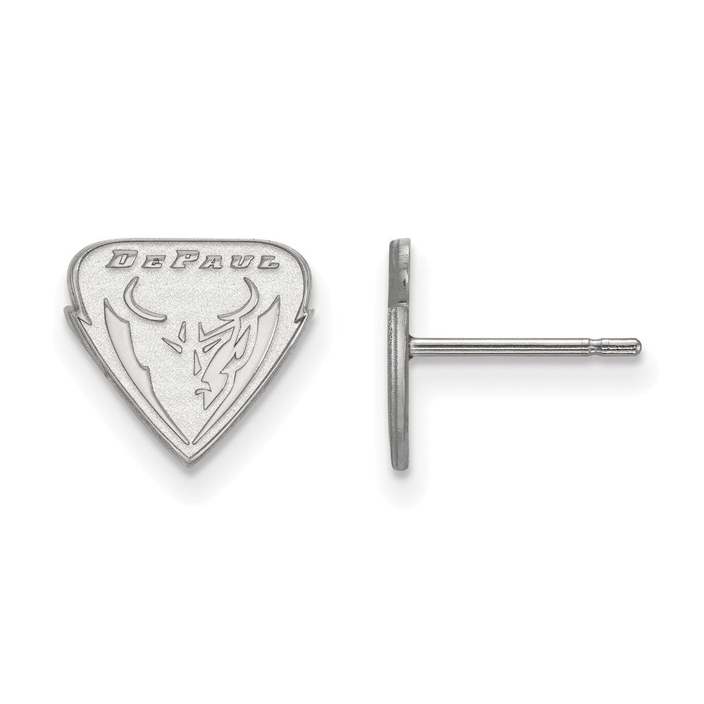 DePaul University XS Sterling Silver Post Earrings - LogoArt Minimalist Jewelry for Graduation, Alumni Gifts & Everyday Wear
