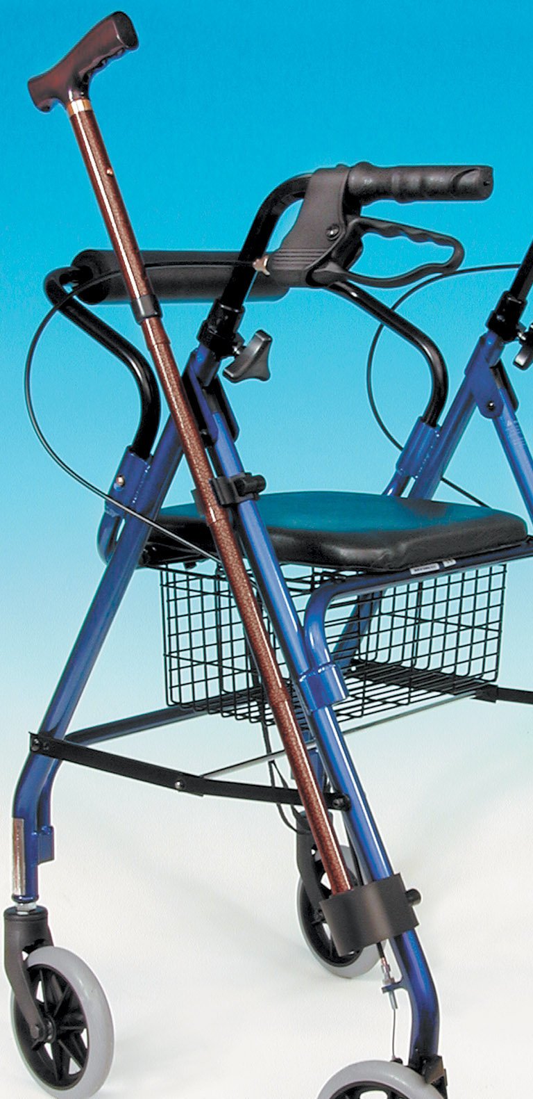 Kozee Komforts Adjustable Cane Holder for Wheelchairs & Walkers - Secure Walking Stick Storage for Seniors & Mobility Aids - Perfect for Home, Hospital & Outdoor Use