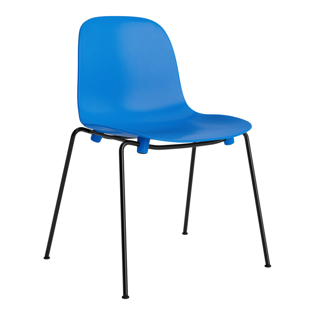 Modern Form Side Chair with Sturdy Metal Legs - Stackable Dining Chair for Kitchen, Restaurant & Office Use
