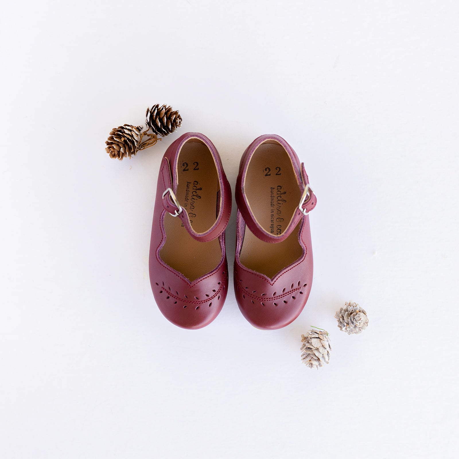 Premium Cranberry Mary Jane Shoes for Girls | Genuine Leather Kids' Dress Shoes | Perfect for School, Parties & Special Occasions