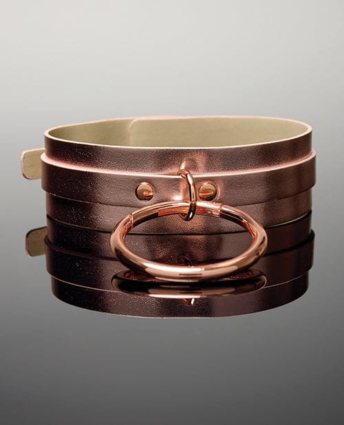 Elegant Adjustable Rose Gold Dog Collar for Small Medium Dogs | Stylish & Comfortable Pet Accessory for Daily Walks, Training & Fashion Outfits