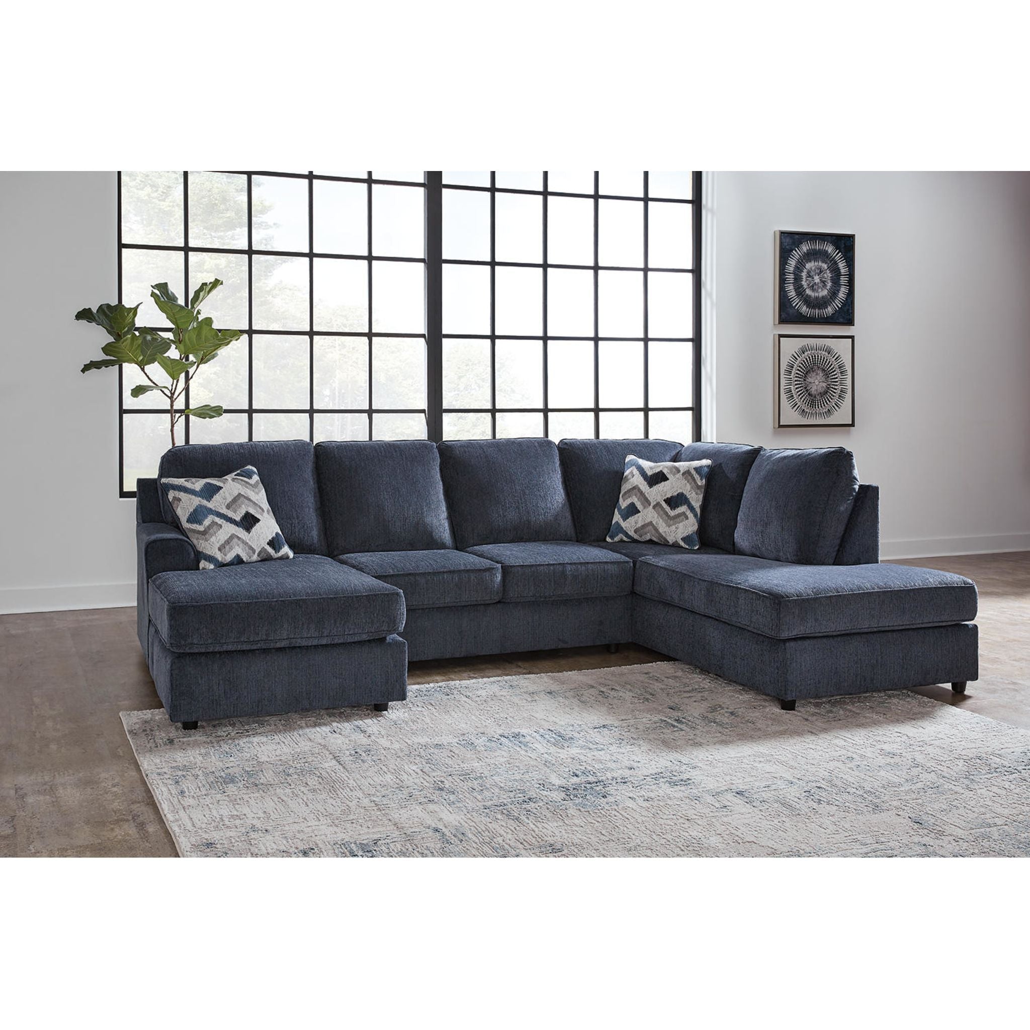 Albar Place 2-Piece Sectional Sofa with Chaise Lounge - Modern L-Shaped Couch for Living Room, Apartment & Small Spaces