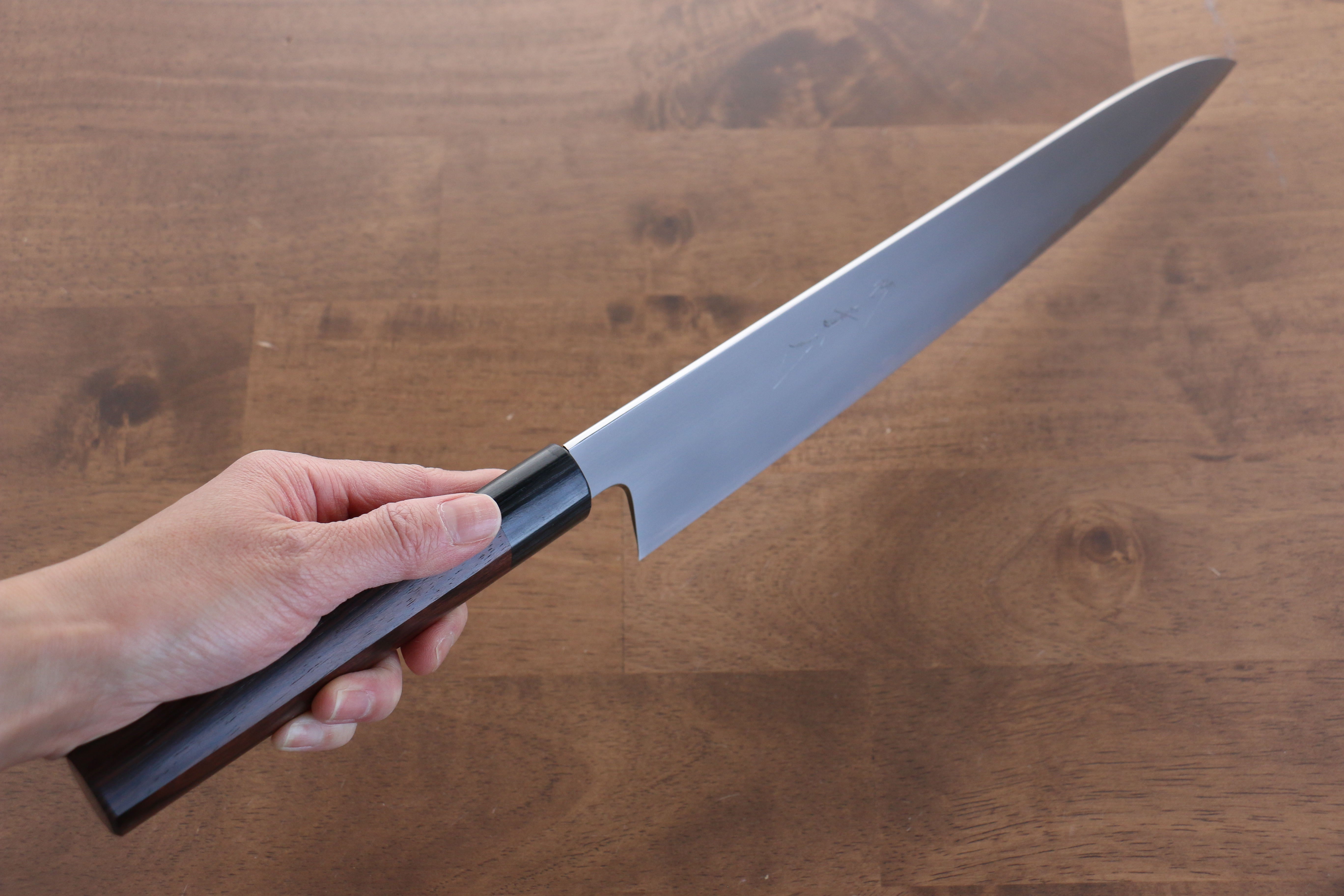 Premium Jikko White Steel No.2 Gyuto Japanese Chef Knife 300mm with Exquisite Shitan Handle - Perfect for Sushi, Meat Slicing & Professional Kitchen Use
