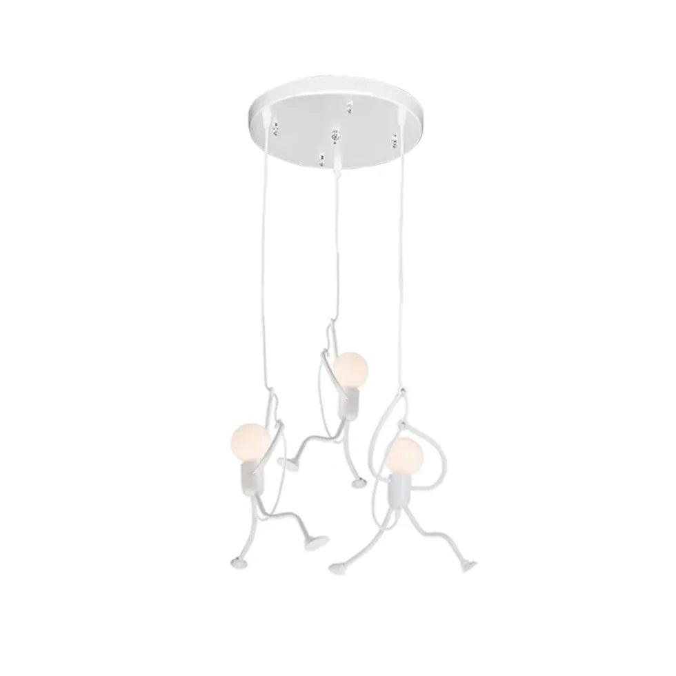 Modern White Pendant Light - Stylish & Playful Hanging Fixture for Kitchen Island, Dining Room & Bedroom Decor