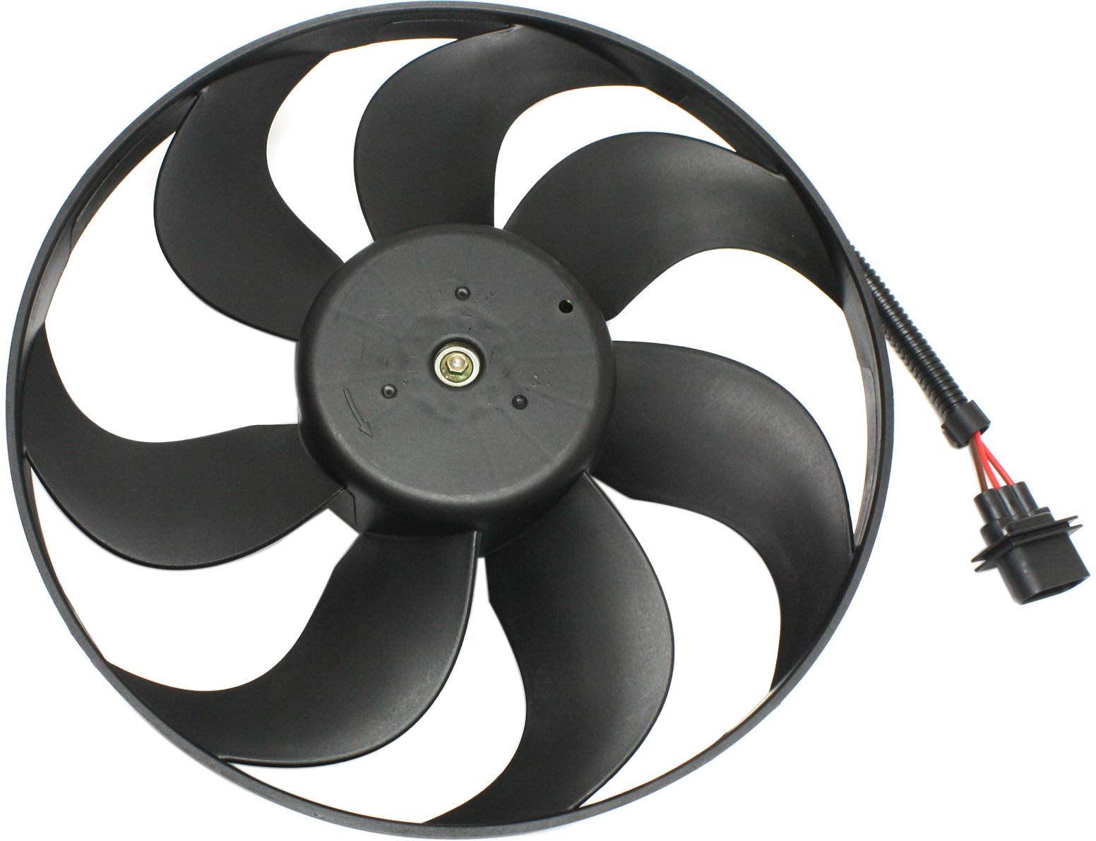 Go-Parts - Replacement Radiator Fan Blade & Motor Assembly for 1998-2007 Volkswagen Beetle - Left (Driver) Side Auxiliary Cooling Fan - Fits 1999 2002 2003 2004 2005 2006 Models - Perfect for Engine Overheating Prevention & Summer Driving