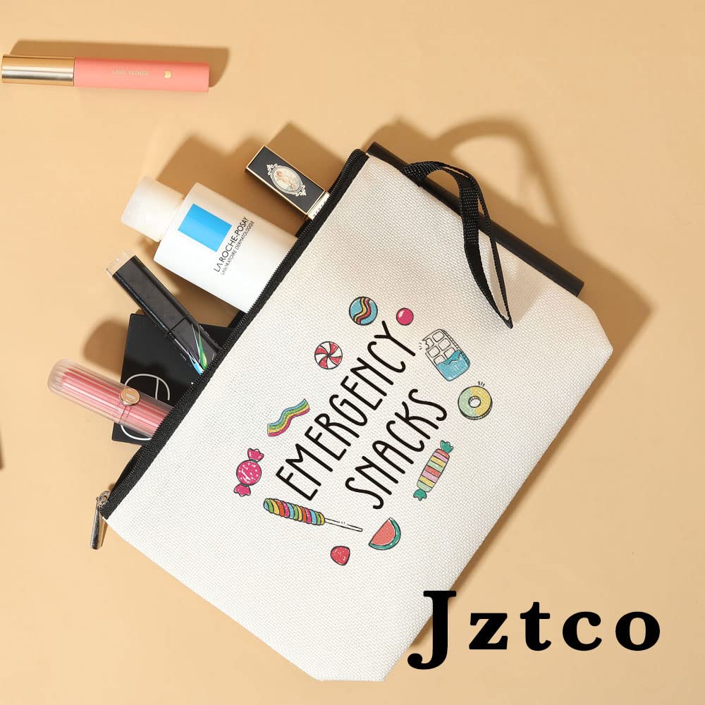 Jztco Reusable Snack Bags for Travel - Emergency Food Storage Pouch for Women, Girls, Best Friends | Perfect for Camping, Road Trips, Graduation Gifts & BFF Care Packages | Compact Makeup & Snack Organizer for On-the-Go Lifestyle