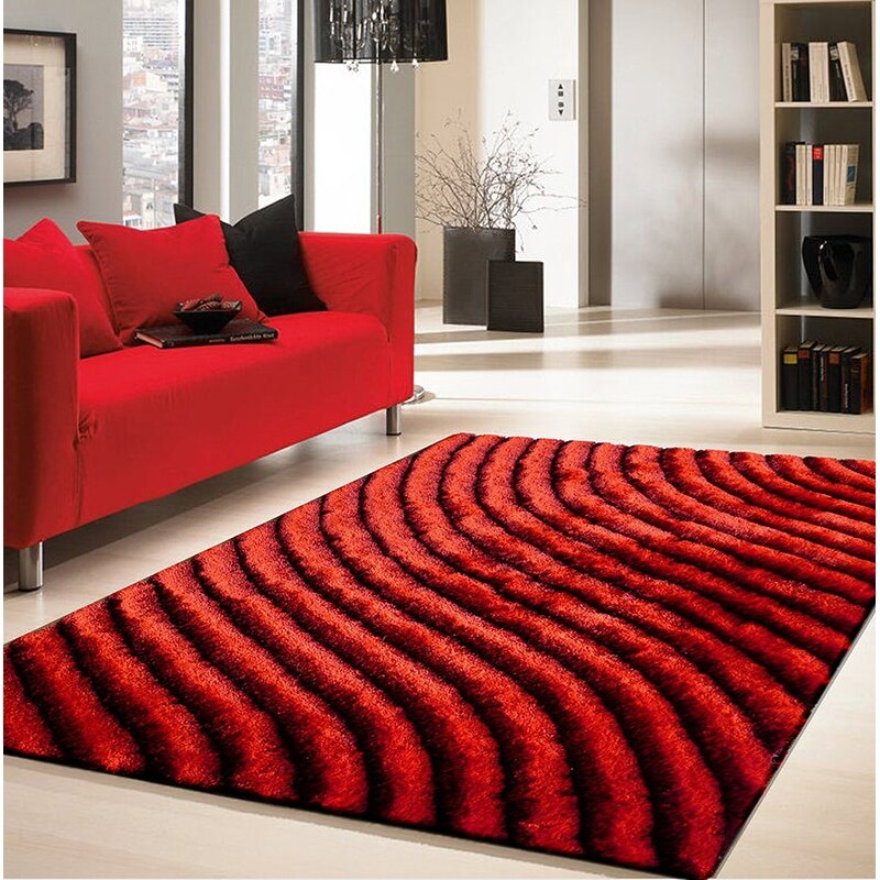 3D Shaggy Hand Tufted Area Rug 3'6