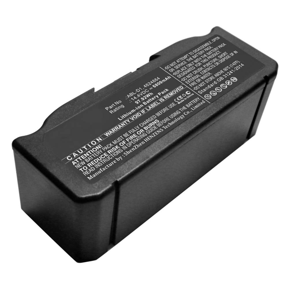 Synergy Digital 14.4V 6800mAh Li-ion Vacuum Cleaner Battery Replacement for ABL-D1 Model - Compatible with 4624864 ABL-D1 Battery | High Capacity Power for Deep Cleaning Carpets, Floors & Pet Hair