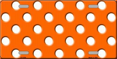 Smart Blonde White Polka Dots Orange Background Metal Novelty License Plate LP-2354 - Fun Car Accessory for Vehicles, Gifts & Room Decor