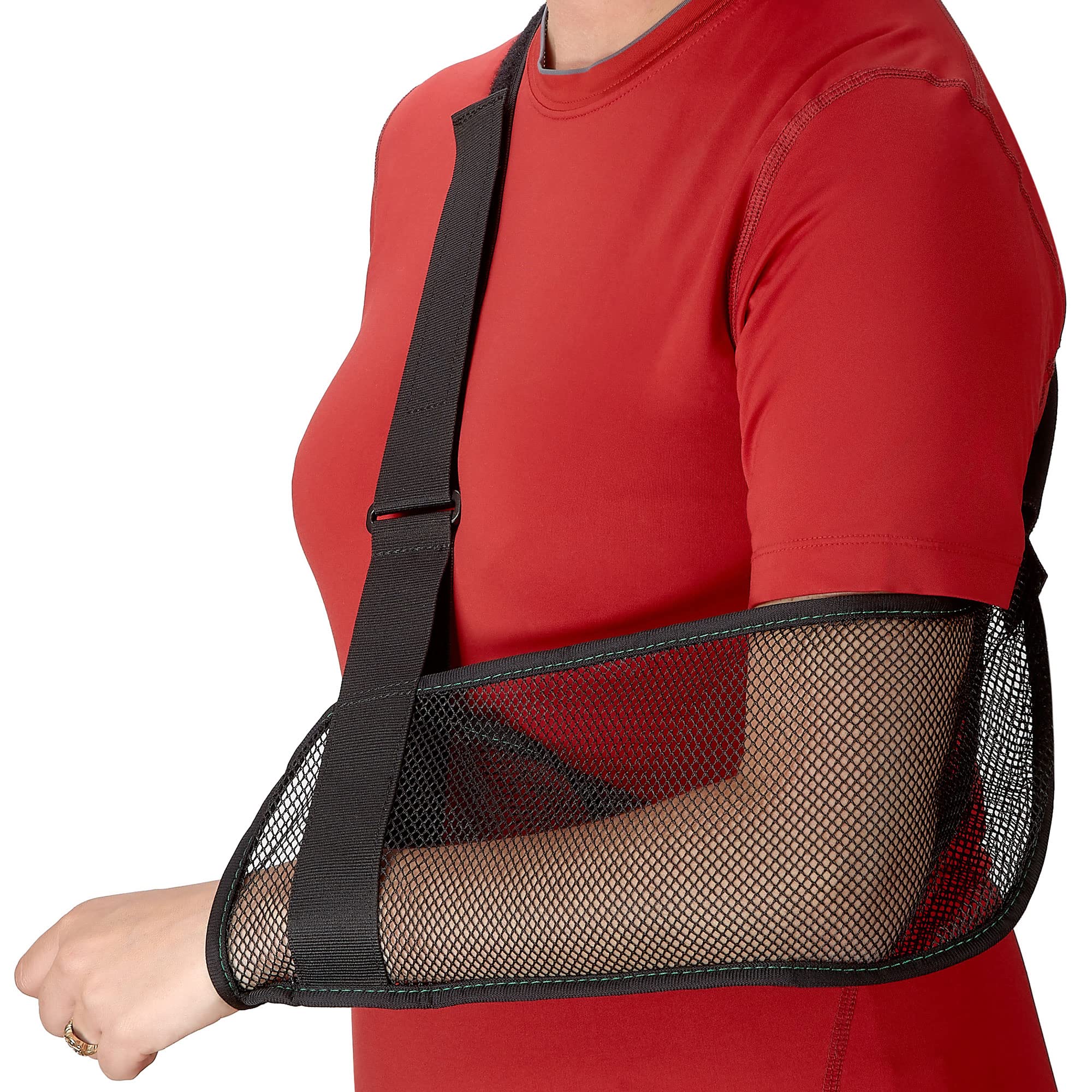 Adjustable Mesh Arm Shoulder Sling - Breathable Shoulder Immobilizer for Shower & Daily Use - Rotator Cuff, Elbow Injury Support Brace for Men & Women - Ideal for Post-Surgery, Sports Injuries & Recovery