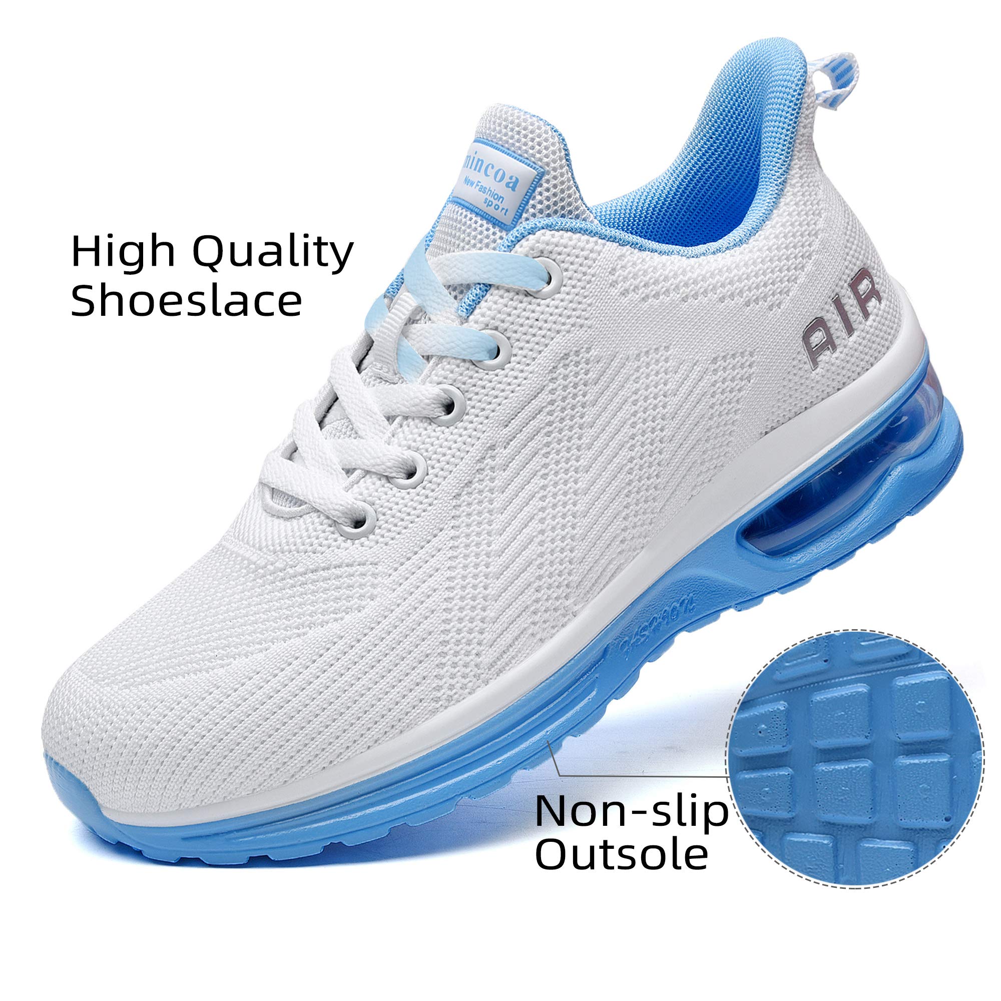 Lamincoa Women's Lightweight Walking & Running Shoes - Non-Slip Tennis Sneakers with Breathable Mesh & Air Cushion for Gym, Workout, Sports | Perfect for Jogging, Fitness Training & Daily Wear