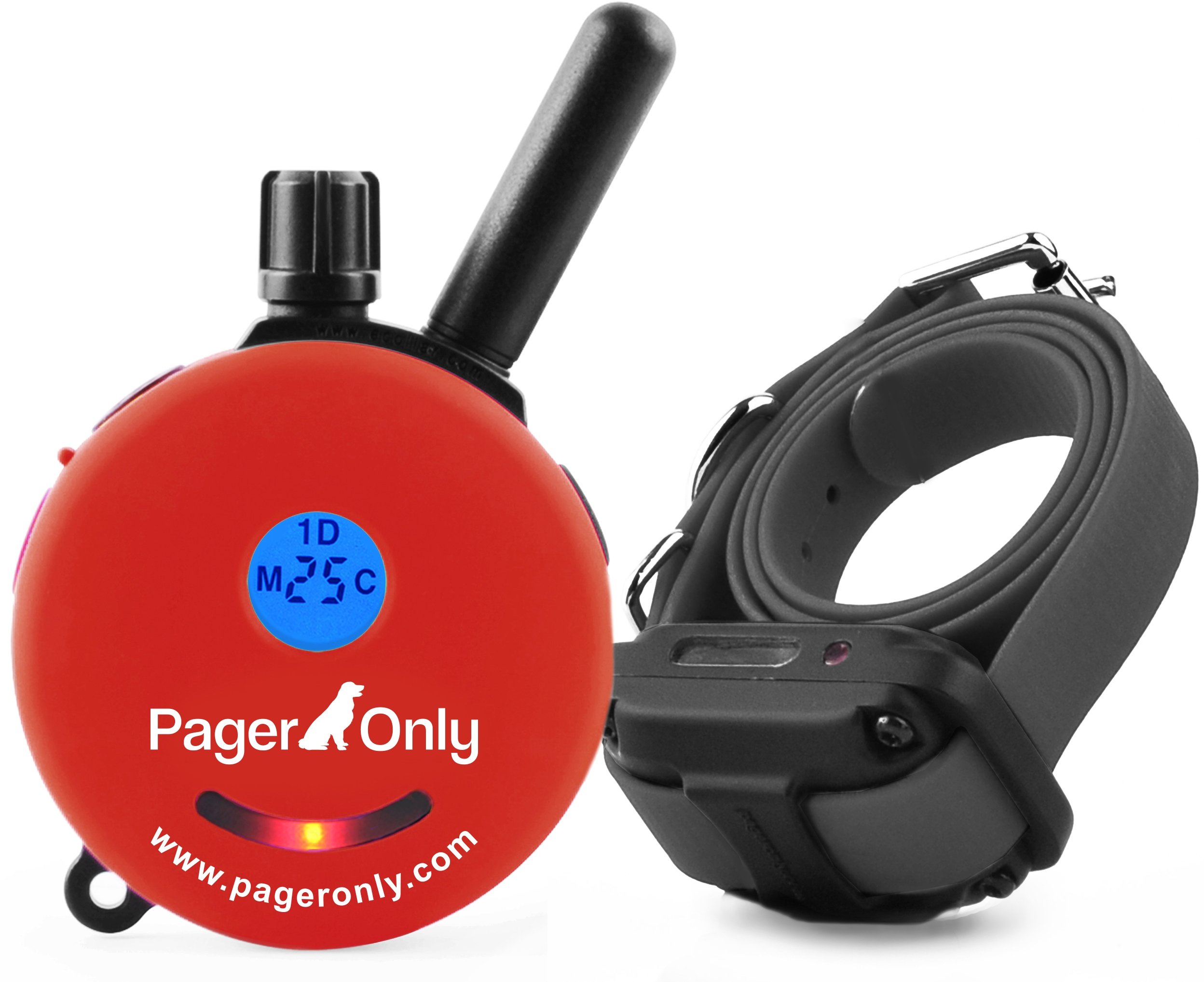 Educator 1/2 Mile Remote Dog Training Collar - 100-Level Humane Vibration & Tone, Waterproof & Odorproof Biothane, Rechargeable with Night Light - Service Dog Approved (Red, 1 Dog) - Perfect for Obedience Training, Behavior Correction & Outdoor Adventures