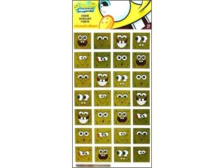 SpongeBob SquarePants Classic Face Stickers - Nickelodeon Cartoon Character Decals for Laptops, Water Bottles & Notebooks - Fun Kids Room Decor & School Supplies