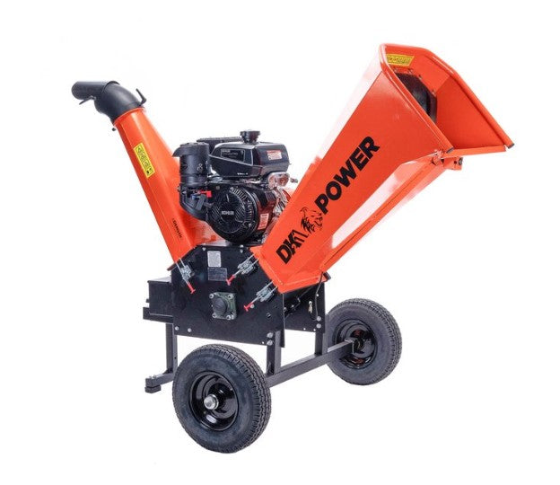 DK2 OPC506E 6-14 HP Gas Powered Chipper Shredder with Extended Axles & Trailer Tow Hitch - Heavy Duty Yard Waste Mulcher for Landscaping, Gardening & Property Maintenance