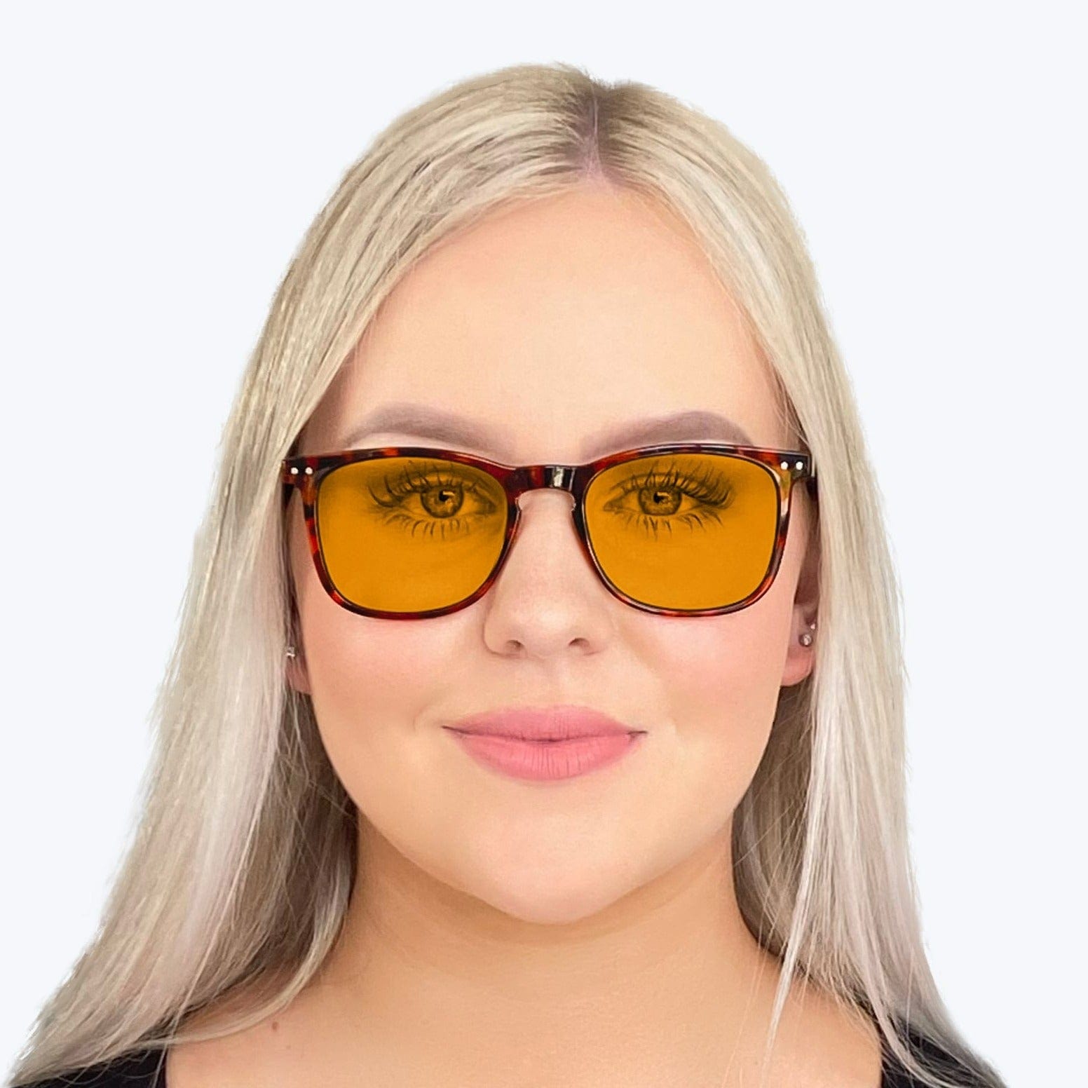 SunDown Taylor Blue Light Blocking Glasses - Tortoise Frame with Prescription Lenses for Eye Strain Relief & Better Sleep