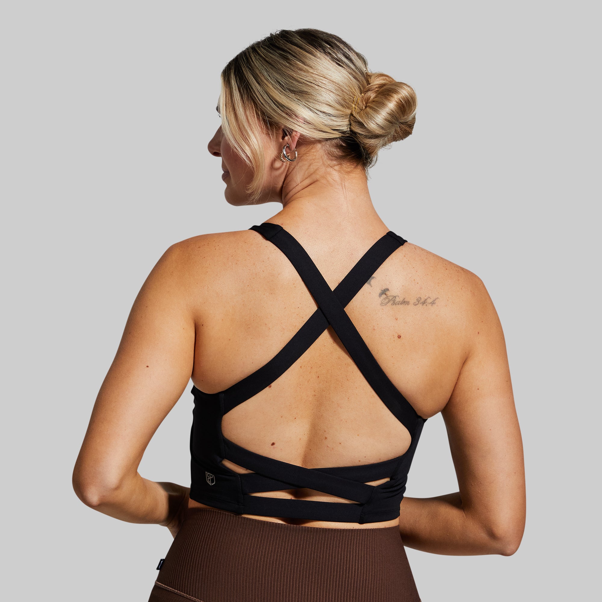 High Support Balance Sports Bra for Women - Breathable & Comfortable Workout Top (Black) - Perfect for Yoga, Running & Gym