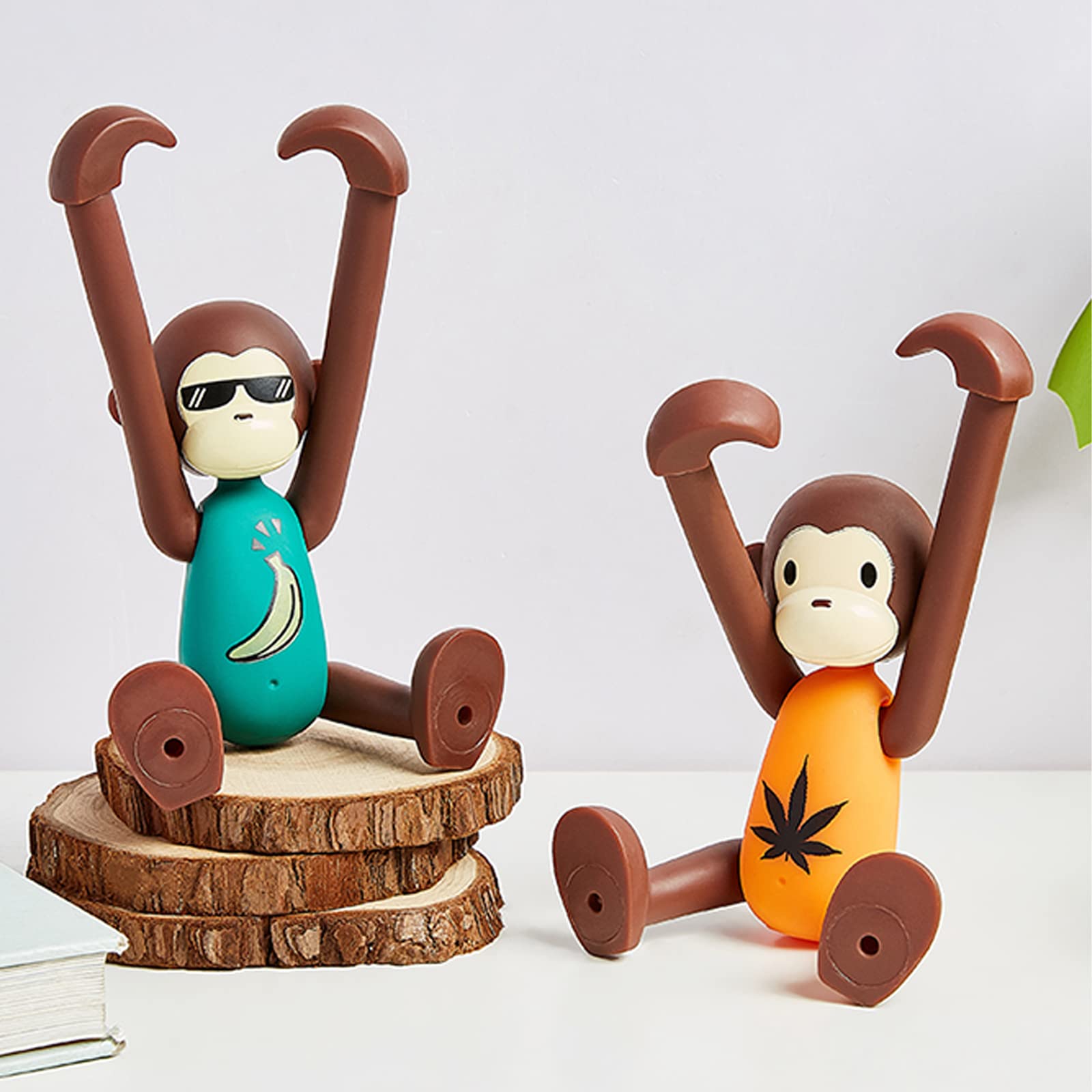 Cute Cartoon Animal Phone Stand - Foldable & Adjustable Desk Holder for All Smartphones & Tablets - Yellow Desktop Accessory for Office, Home, Bedroom & Car Use