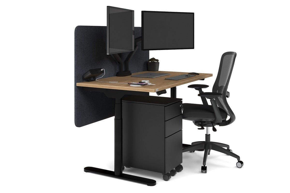 Flexi Premium Height Adjustable Single Workstation [1400L x 700W] - Ergonomic Standing Desk for Home Office, Gaming & Study - Electric Sit Stand Desk with Memory Function