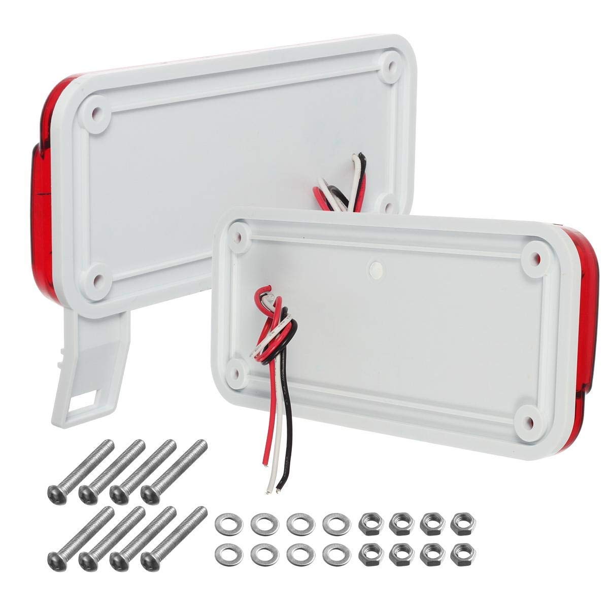Partsam 14x Amber/Red 2x4 Inch LED RV Camper Tail Light Kit - 6 Diode LED Marker Lights with Red Surface Mount Stop/Turn/Tail & License Plate Lights - Waterproof for RV Trailers, 5th Wheel Motorhomes & Campers - Perfect for Night Driving & Enhanced Safety
