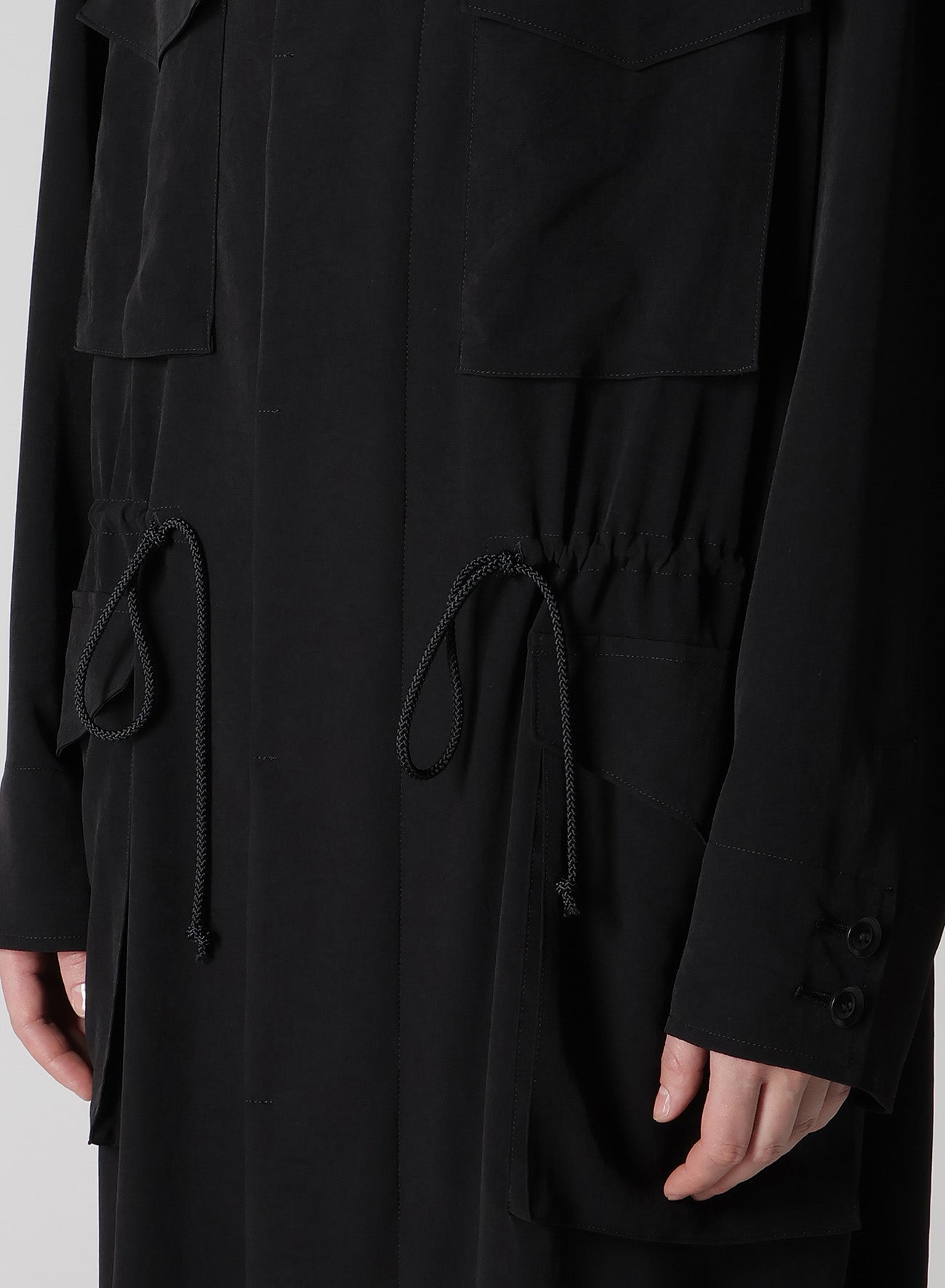 Elegant Crepe de Chine Long Dress with 4 Pockets - Perfect for Weddings, Parties & Formal Occasions