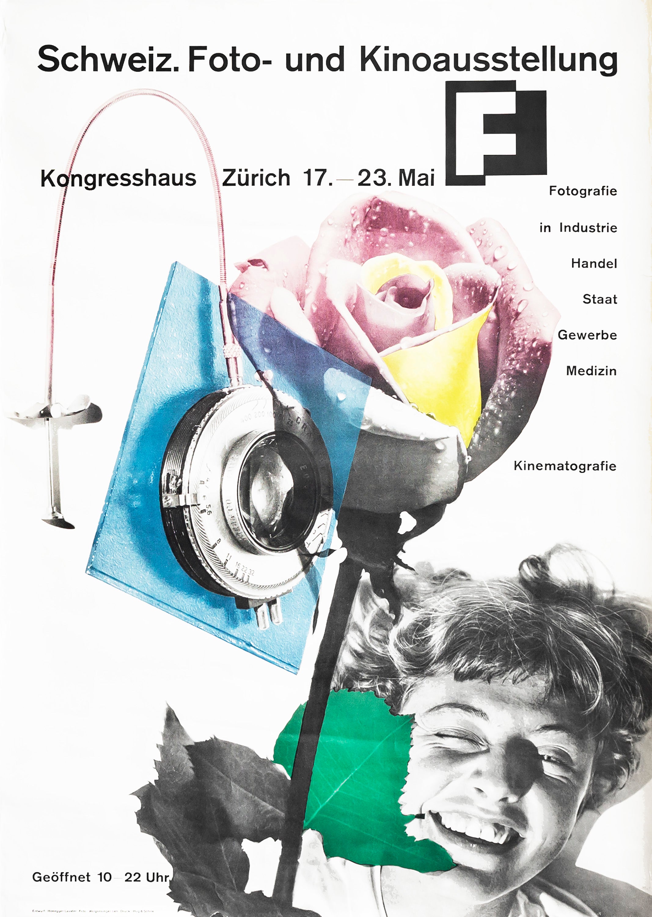 1951 Original Swiss Photomontage Exhibition Poster - Honegger Lavater Oversize Vintage Art Print - Perfect for Home Decor, Gallery Walls & Retro Interior Design