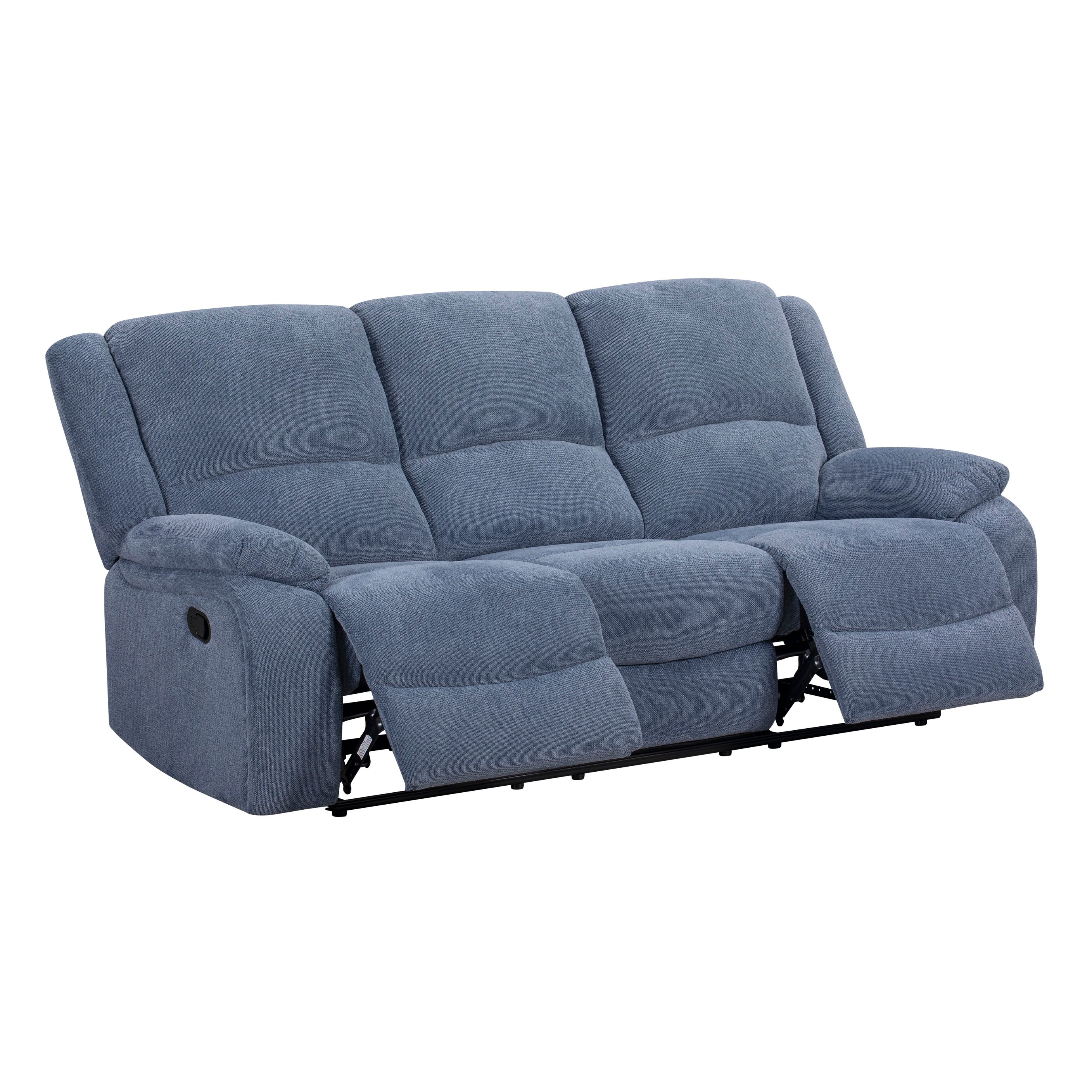 Roundhill Furniture Blitz Transitional Manual Reclining Sofa - Comfortable Living Room Couch for Small Spaces, Apartment & Home Theater Seating